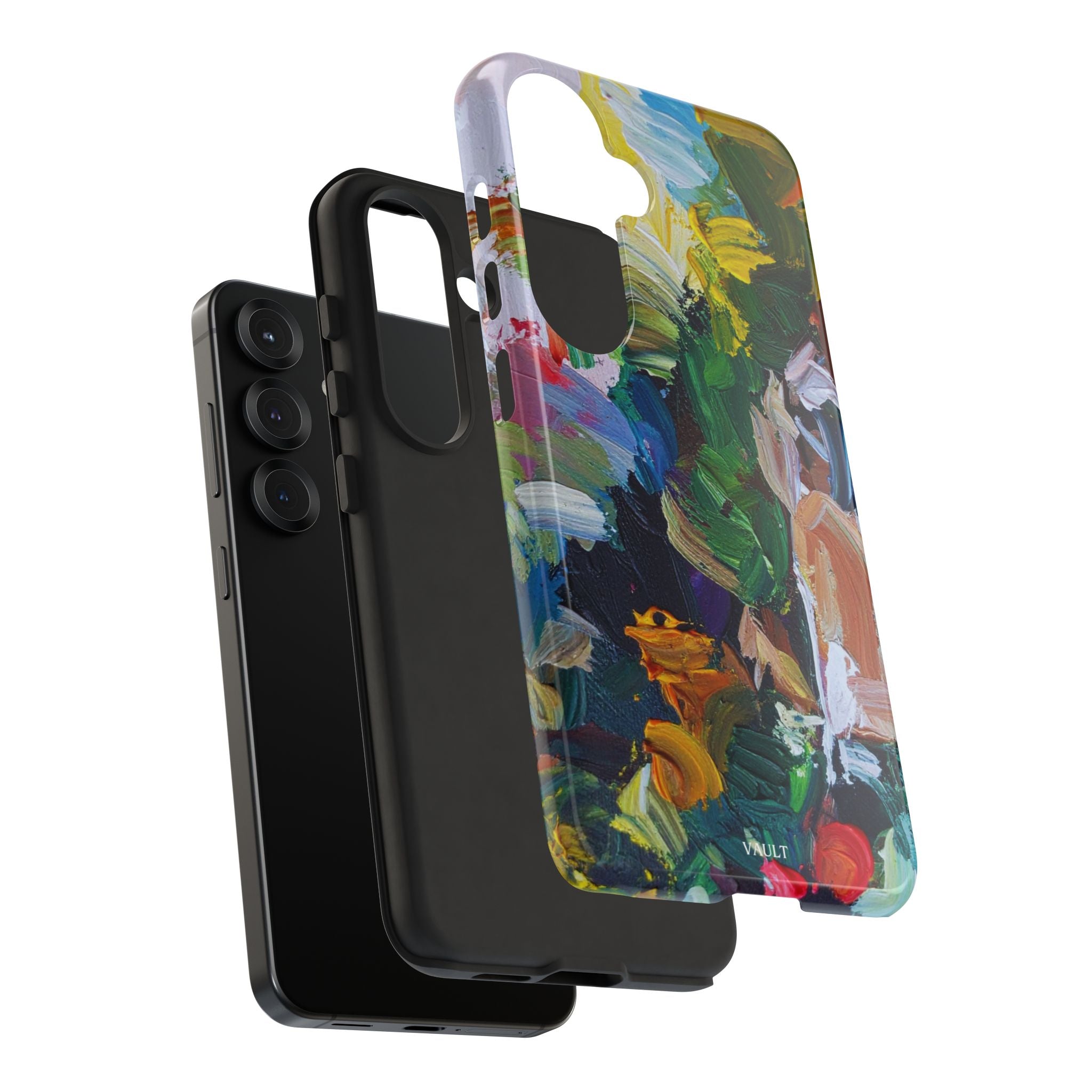 Abstract Paint Brushstroke Phone Case — Colorful Artistic Tough Case