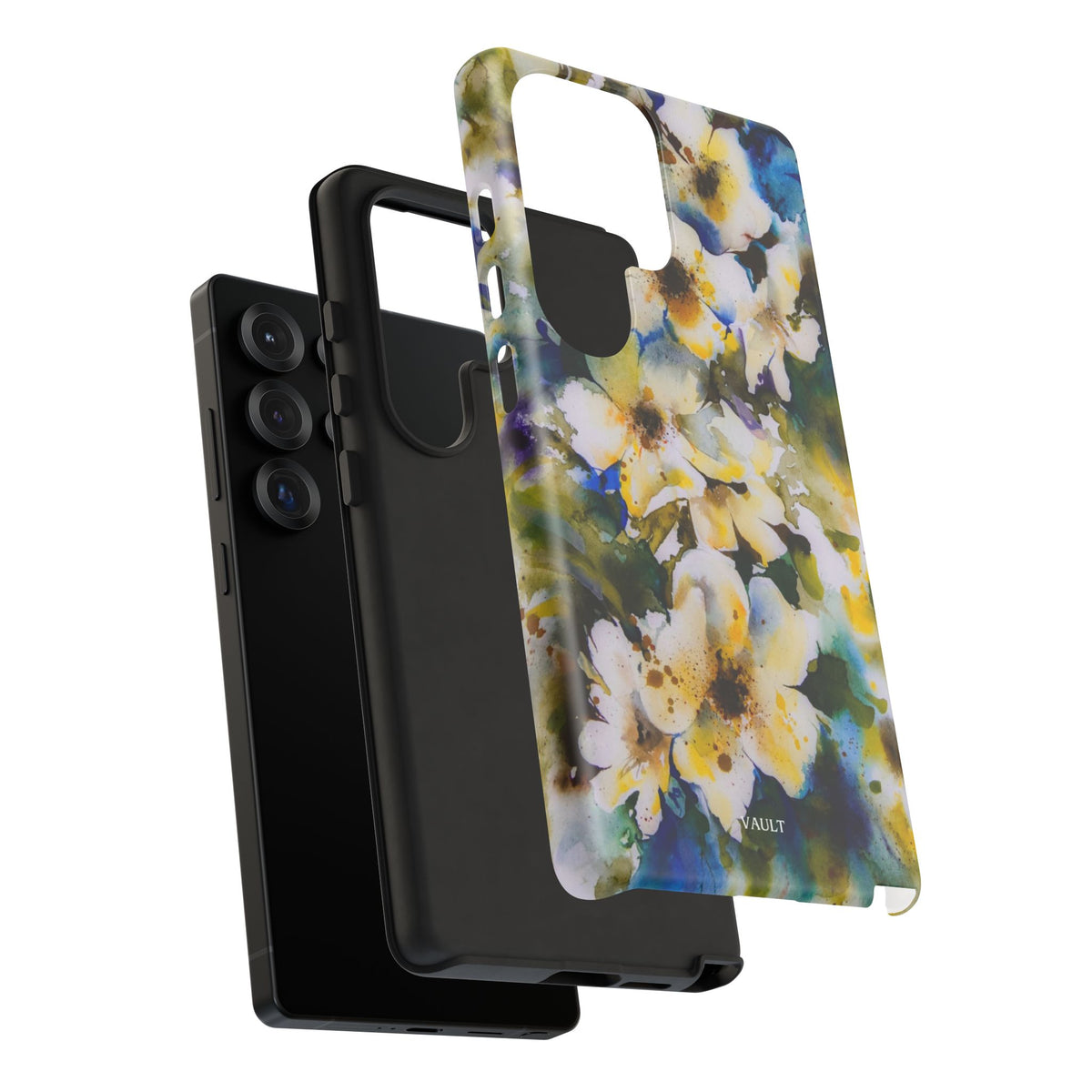 Floral Watercolor Tough Case – Yellow White Blossom Phone Cover