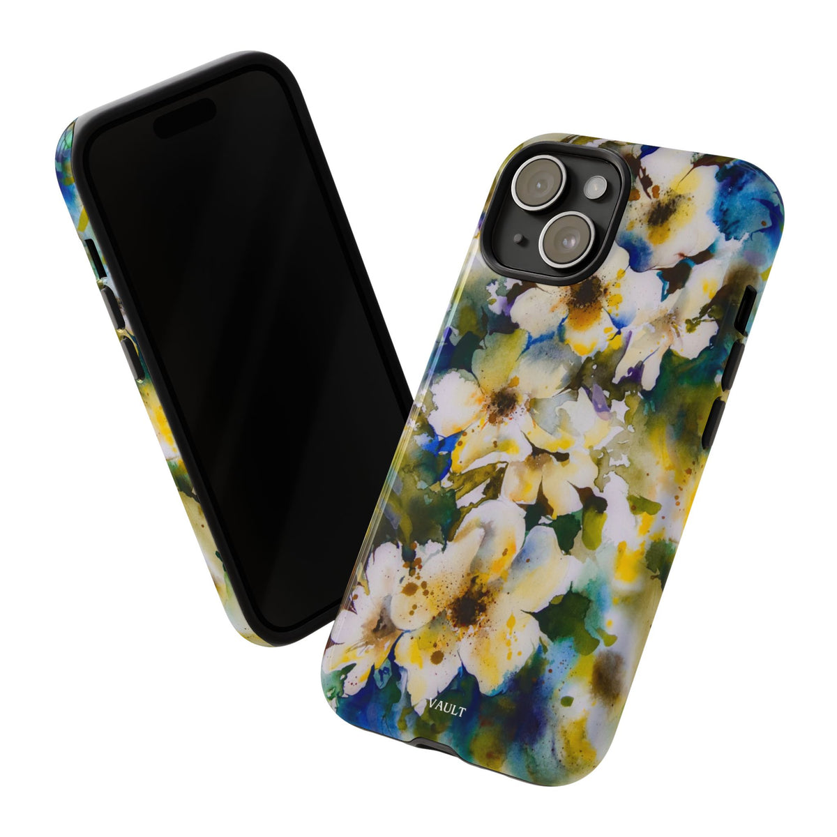 Floral Watercolor Tough Case – Yellow White Blossom Phone Cover