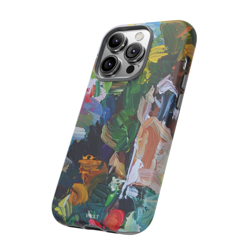 Abstract Paint Brushstroke Phone Case — Colorful Artistic Tough Case