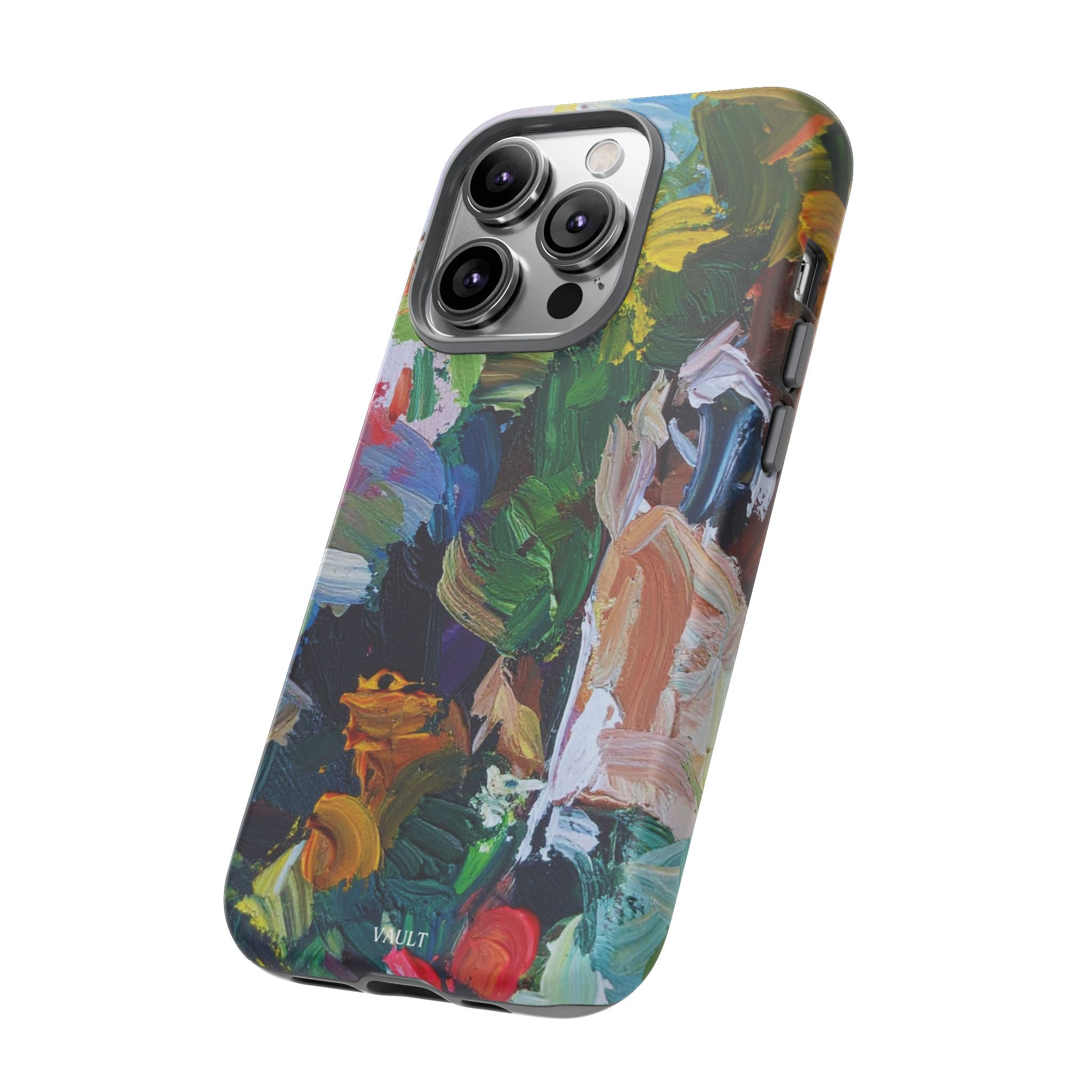 Abstract Paint Brushstroke Phone Case — Colorful Artistic Tough Case