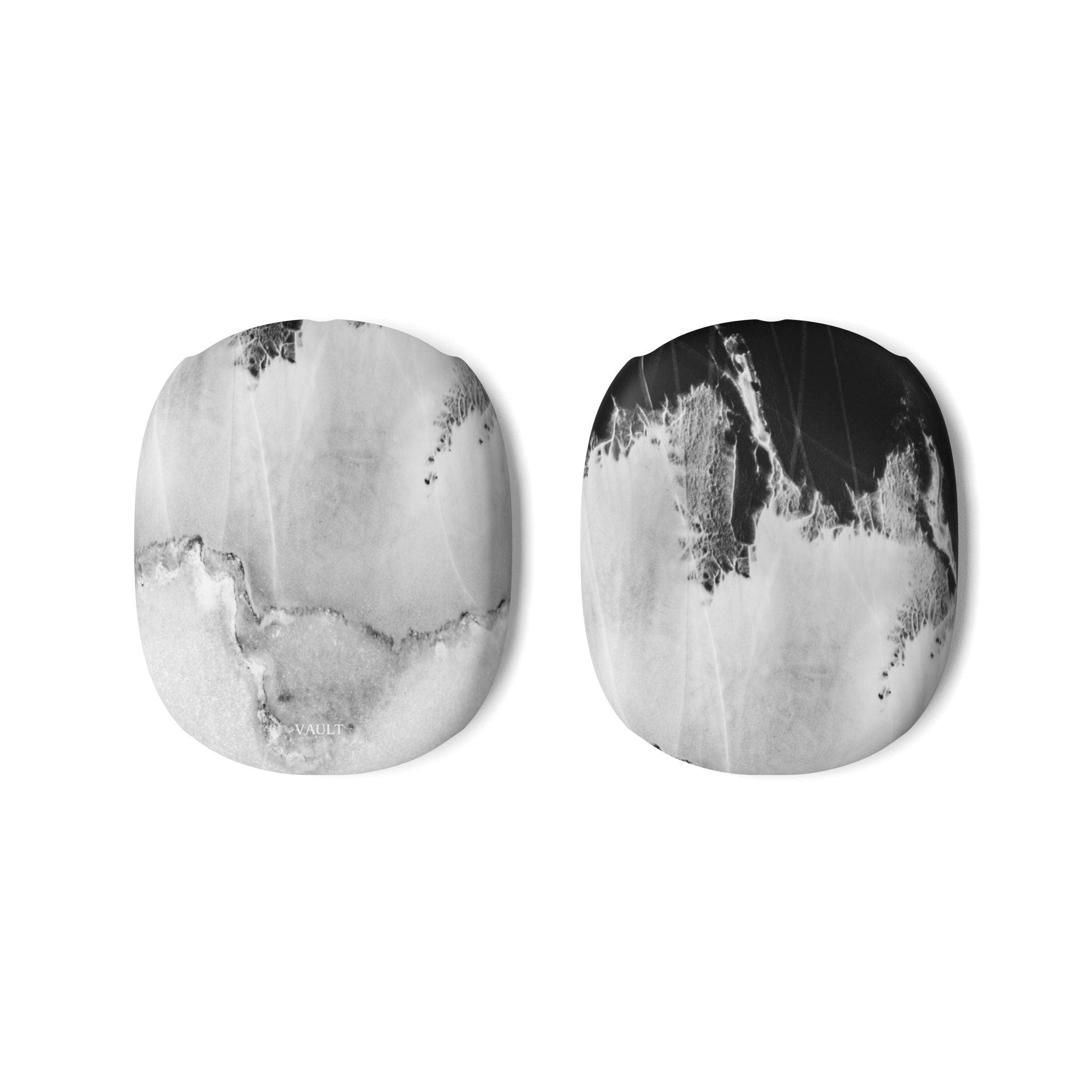 Marble Wash AirPod Max Cases — Black & White Abstract Earpad Covers