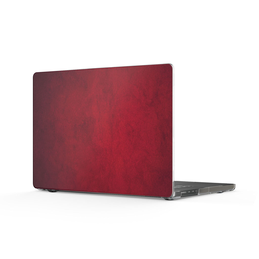 Red Vintage Texture Clear MacBook Case