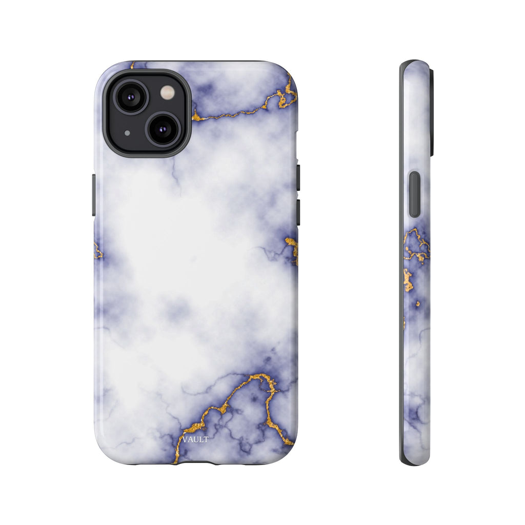 Purple Marble Tough Phone Case with Gold Veins