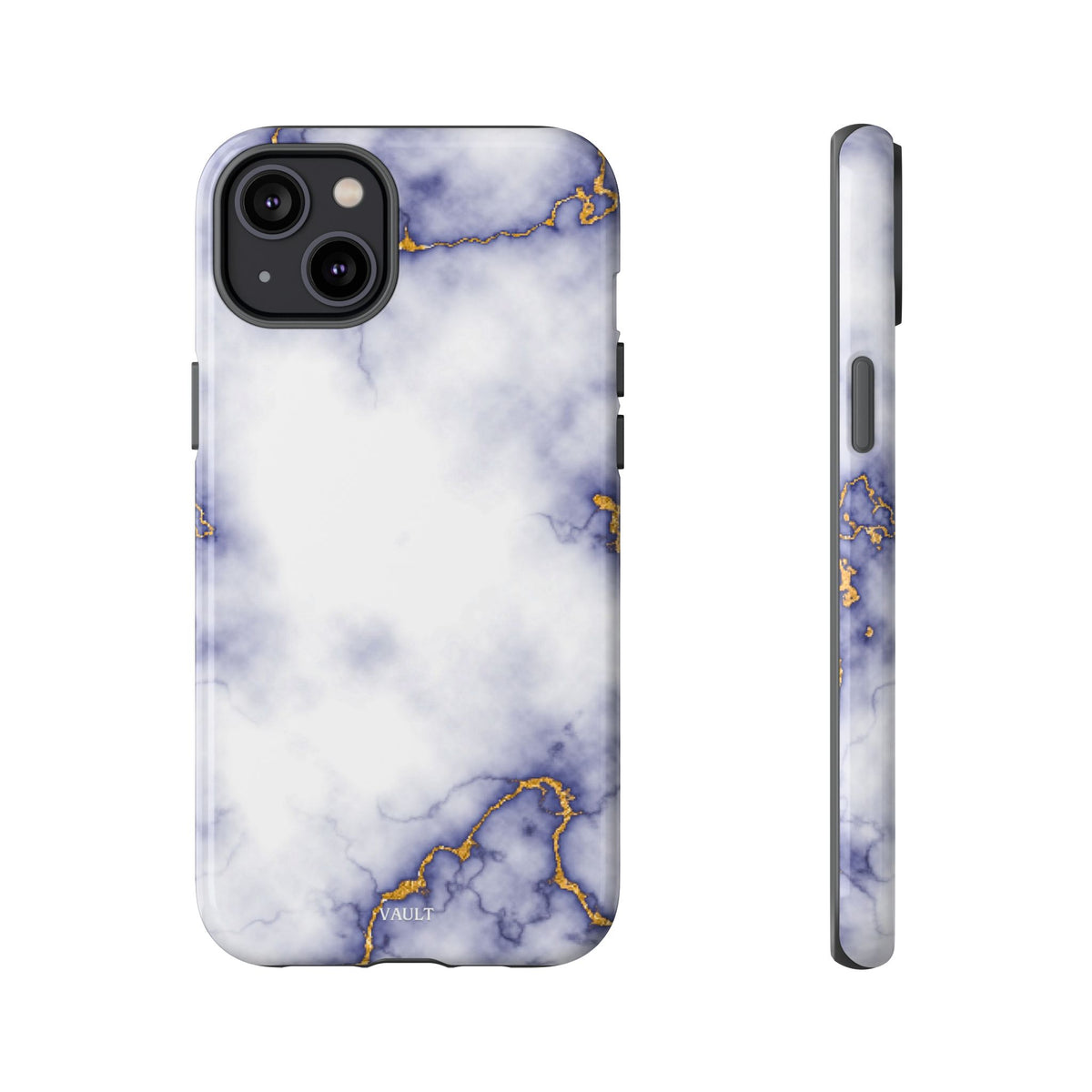 Purple Marble Tough Phone Case with Gold Veins