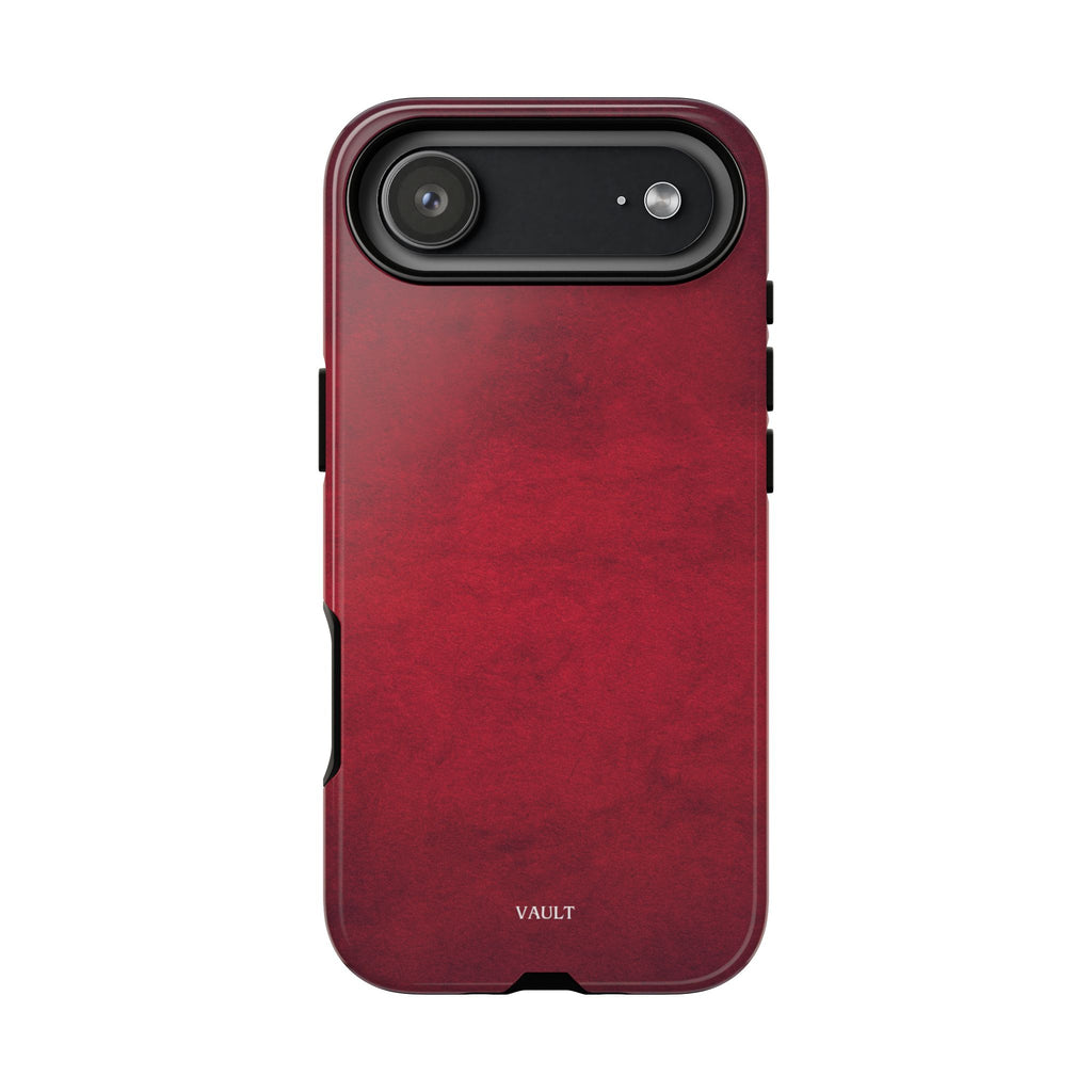 Red Leather Texture Phone Case Impact-Resistant Case
