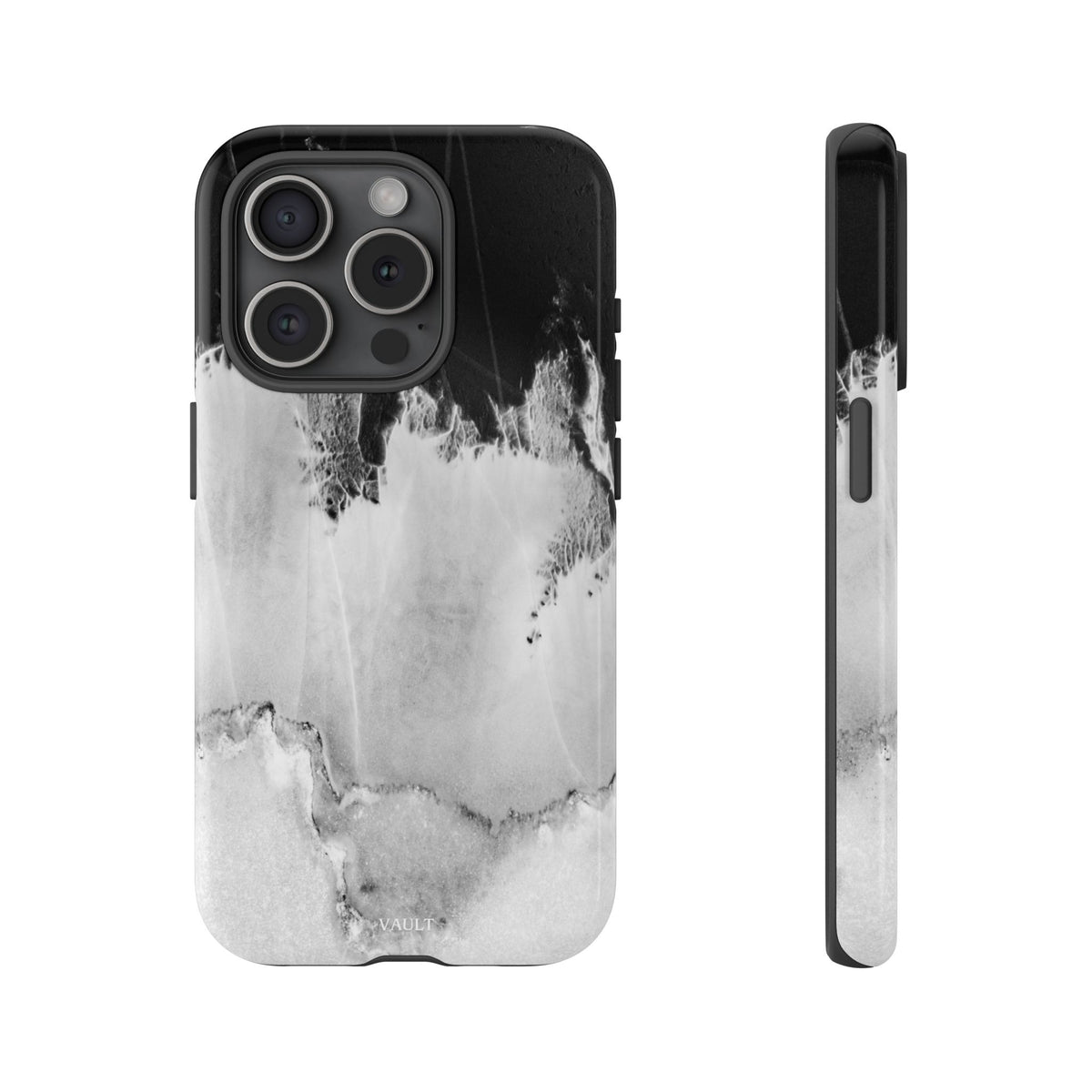 Marble Ink Tough Case — Black & White Abstract Phone Cover
