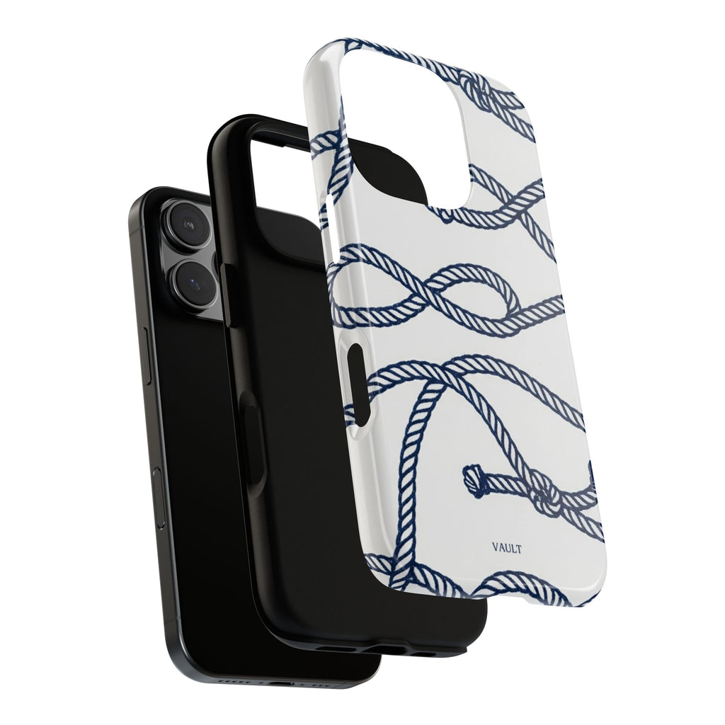 Nautical Rope Tough Case — Protective Phone Cover with Navy Knot Design
