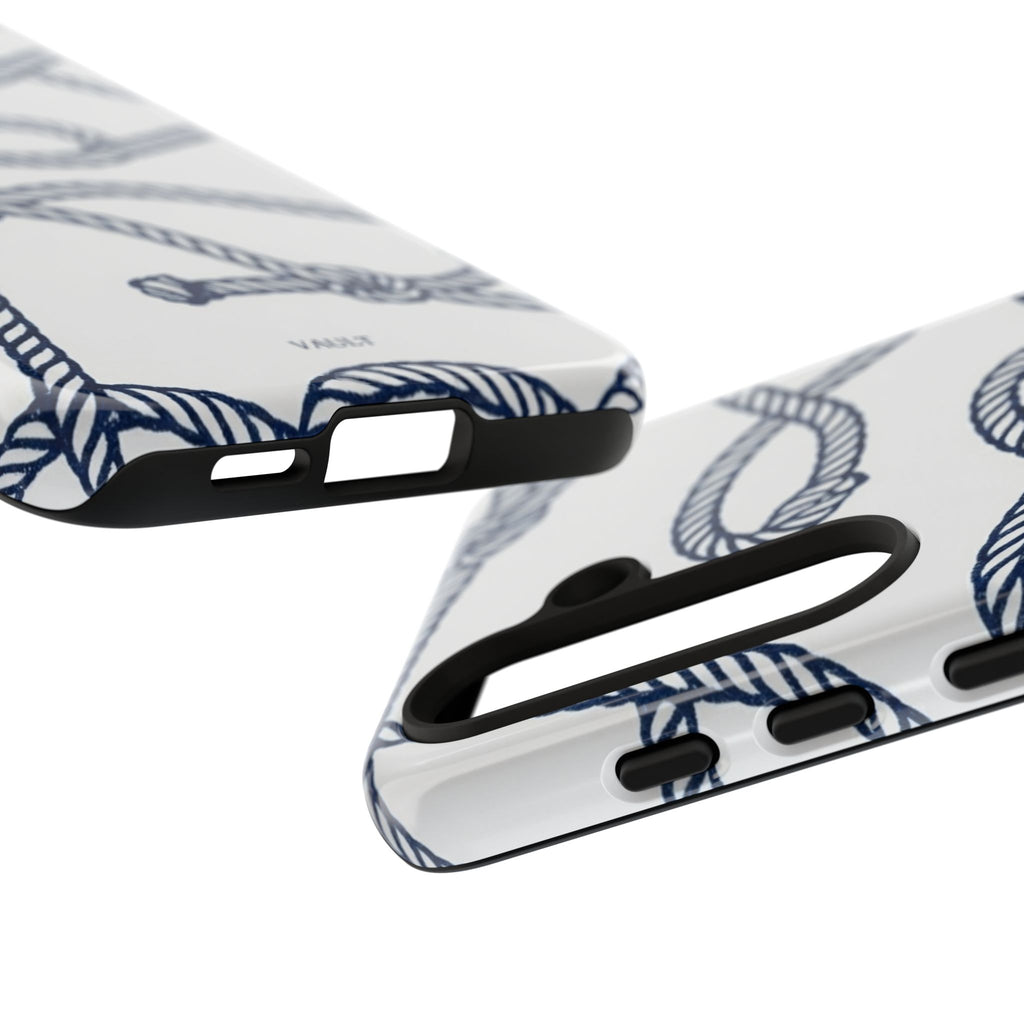 Nautical Rope Tough Case — Protective Phone Cover with Navy Knot Design