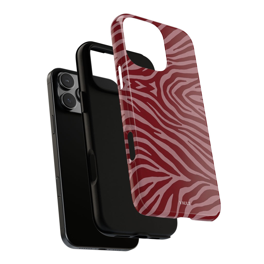 Red Zebra Print Tough Phone Case