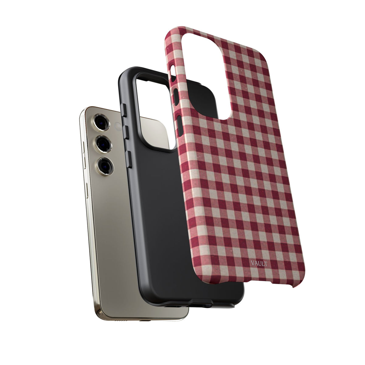 Gingham Phone Case — Red Plaid Tough Case