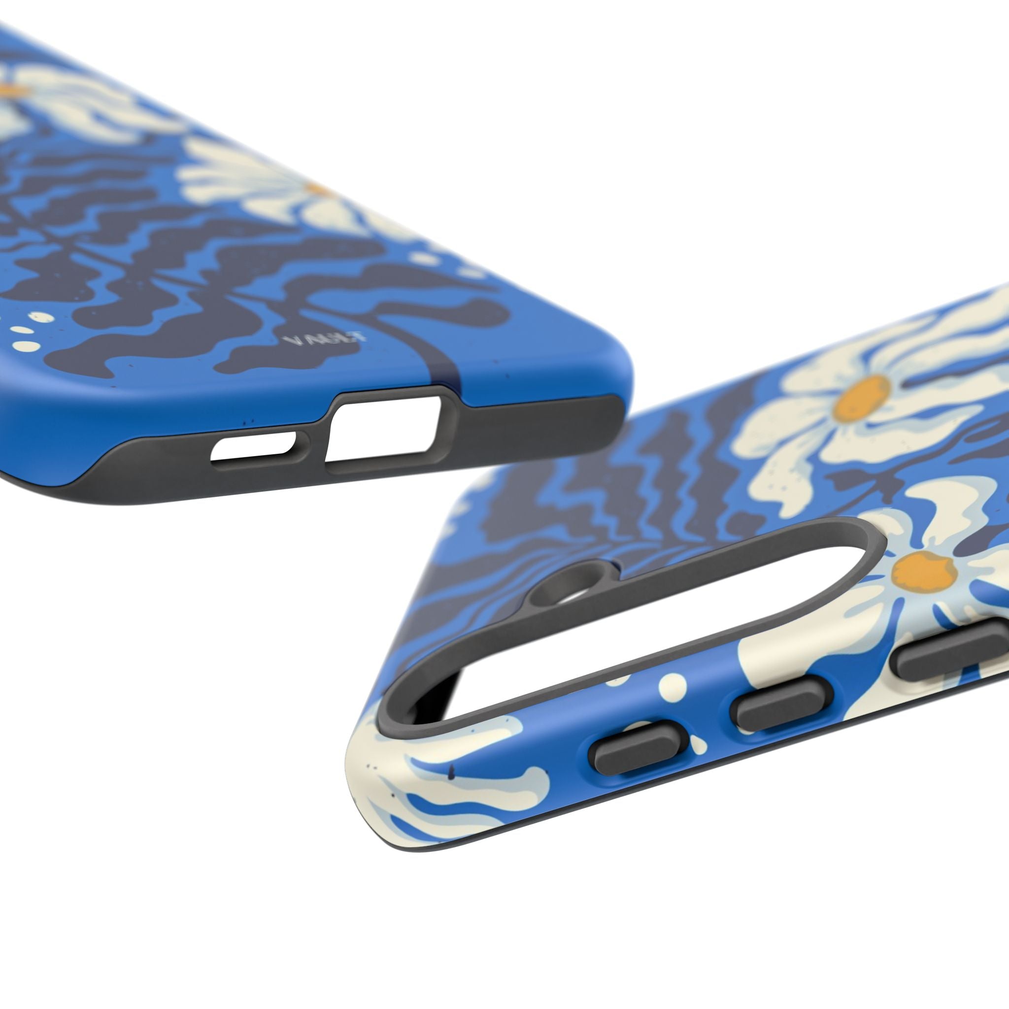 Blue Daisy Tough Phone Case — Floral Protective Phone Cover