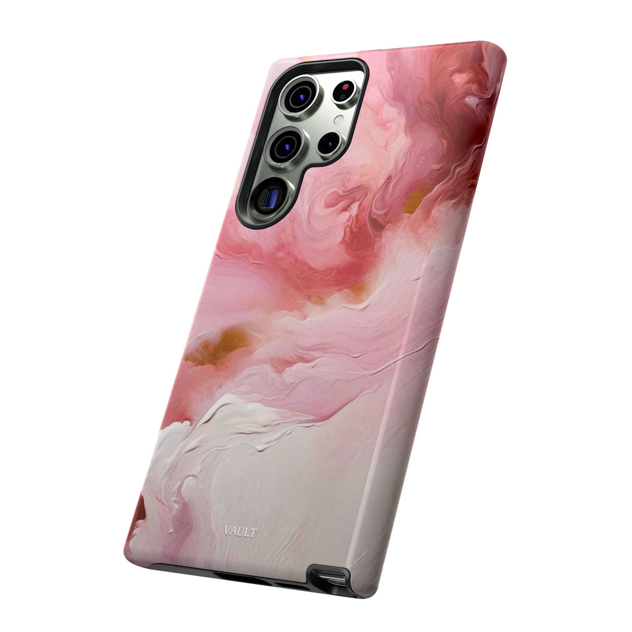 Pink Marble Tough Phone Case — Protective Artistic Phone Cover