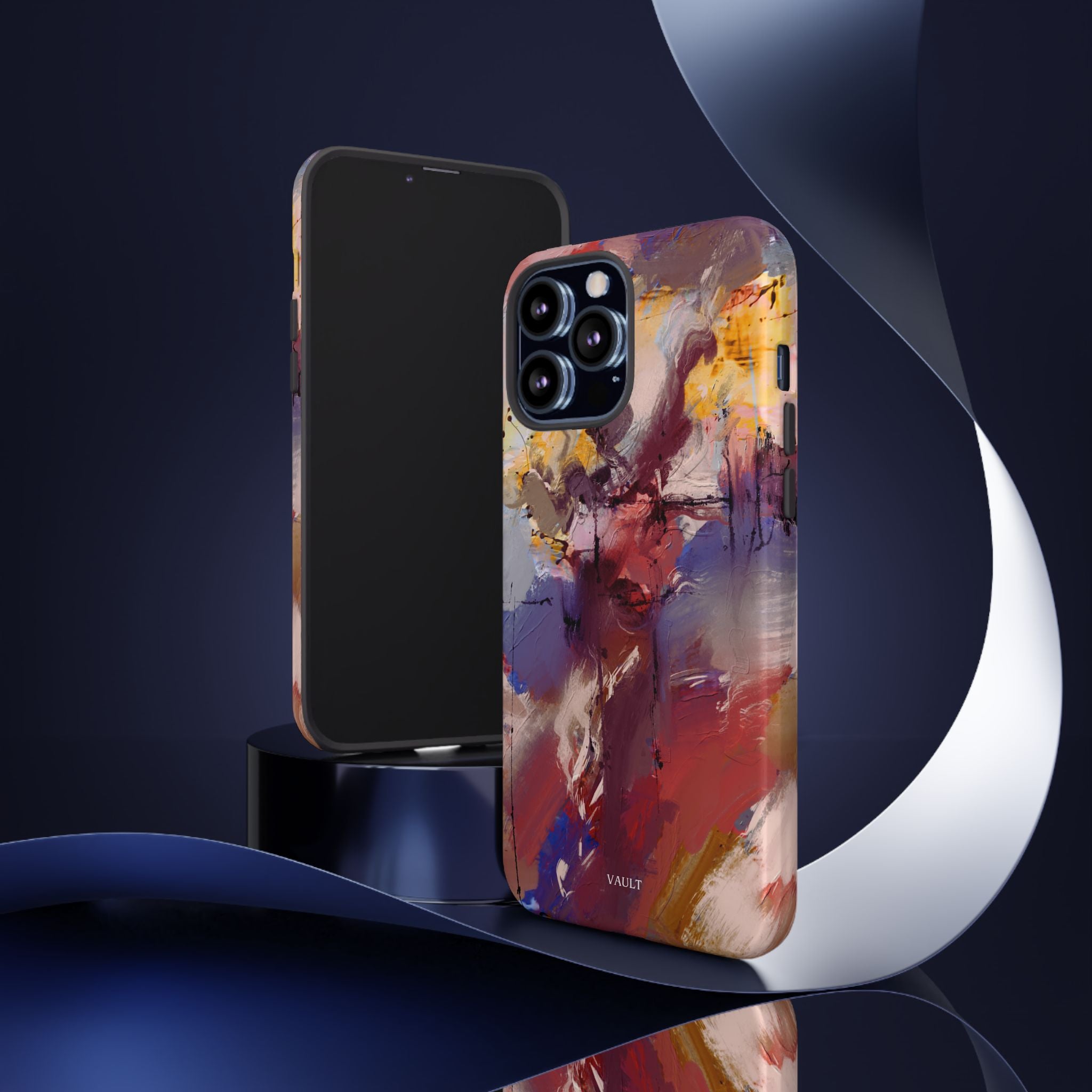 Abstract Brushstroke Tough Phone Case — Colorful Protective iPhone Cover