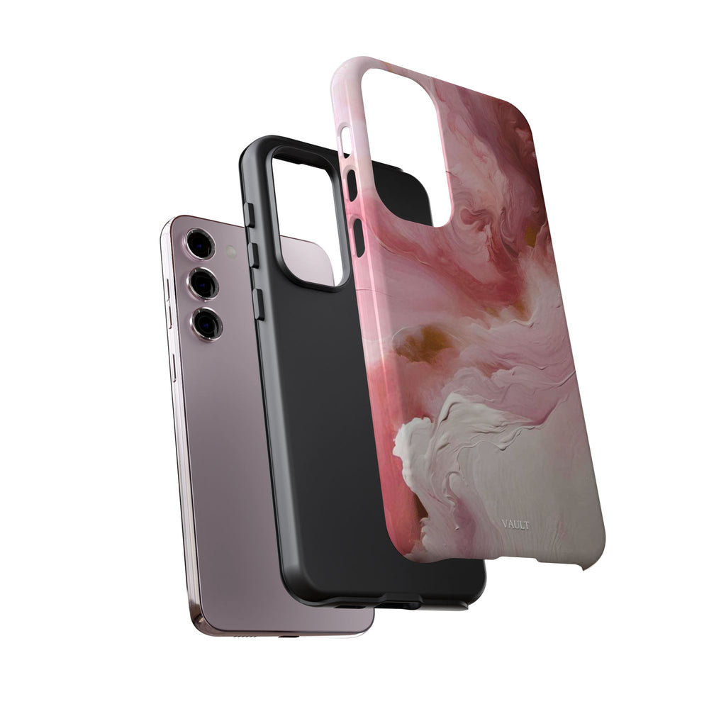 Pink Marble Tough Phone Case — Protective Artistic Phone Cover