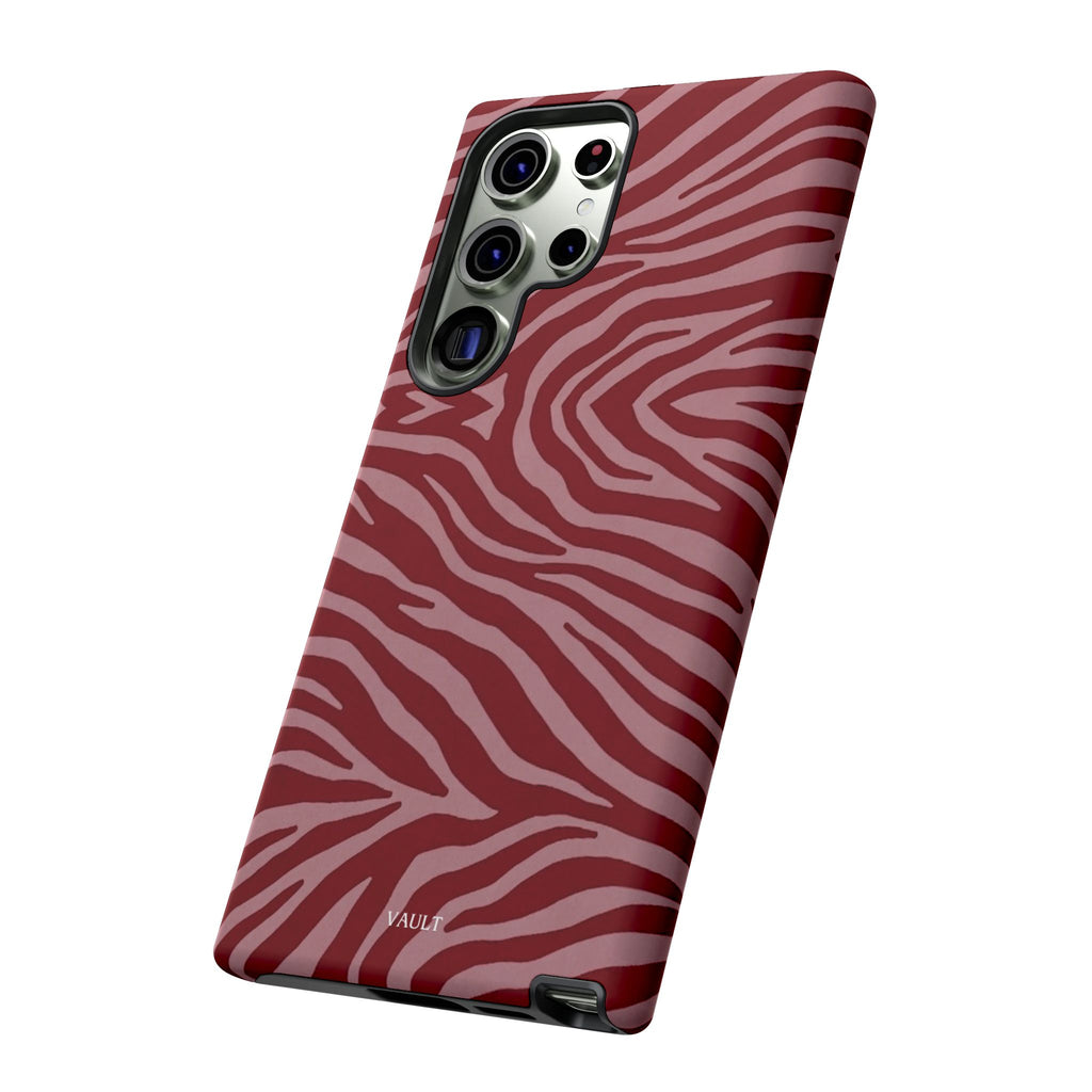Red Zebra Print Tough Phone Case