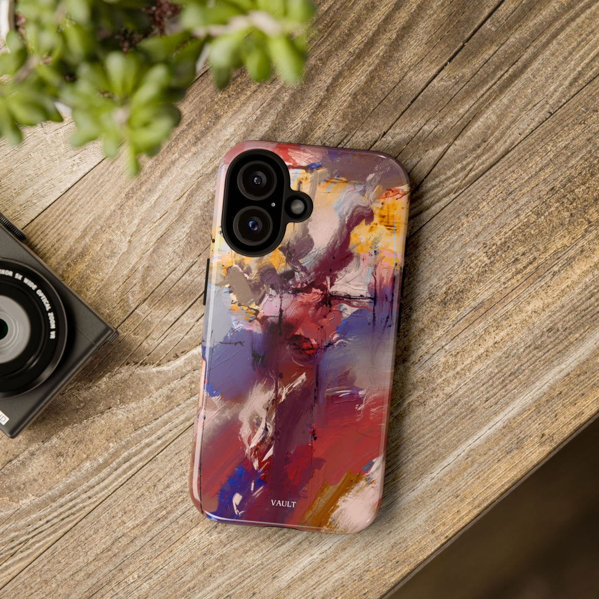 Abstract Brushstroke Tough Phone Case — Colorful Protective iPhone Cover