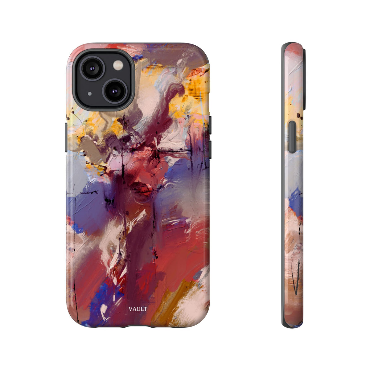 Abstract Brushstroke Tough Phone Case — Colorful Protective iPhone Cover