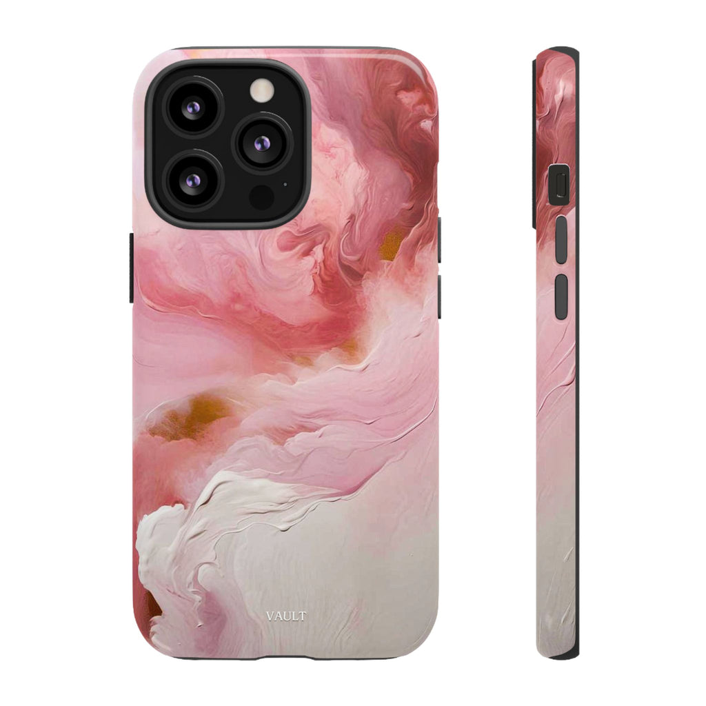 Pink Marble Tough Phone Case — Protective Artistic Phone Cover