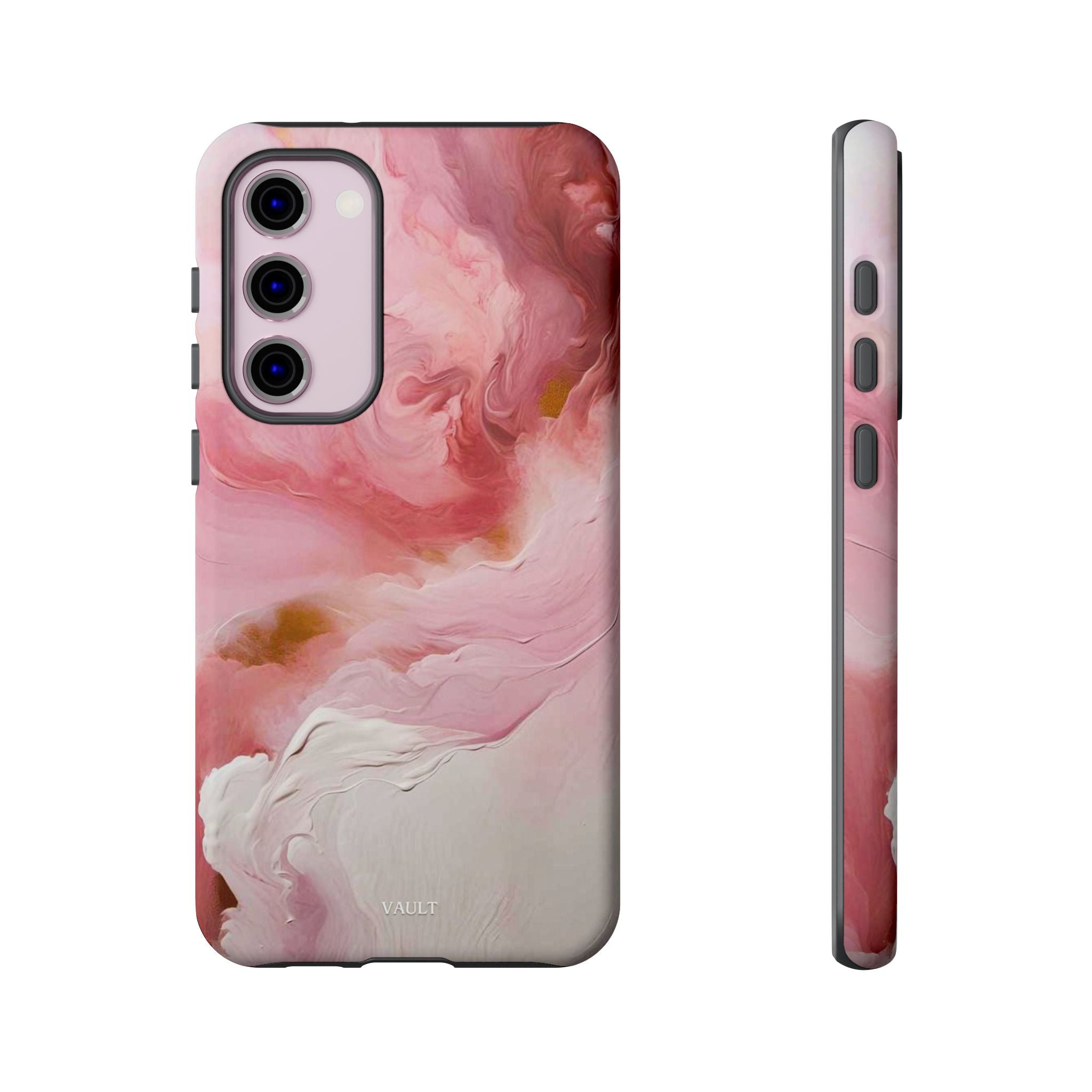Pink Marble Tough Phone Case — Protective Artistic Phone Cover
