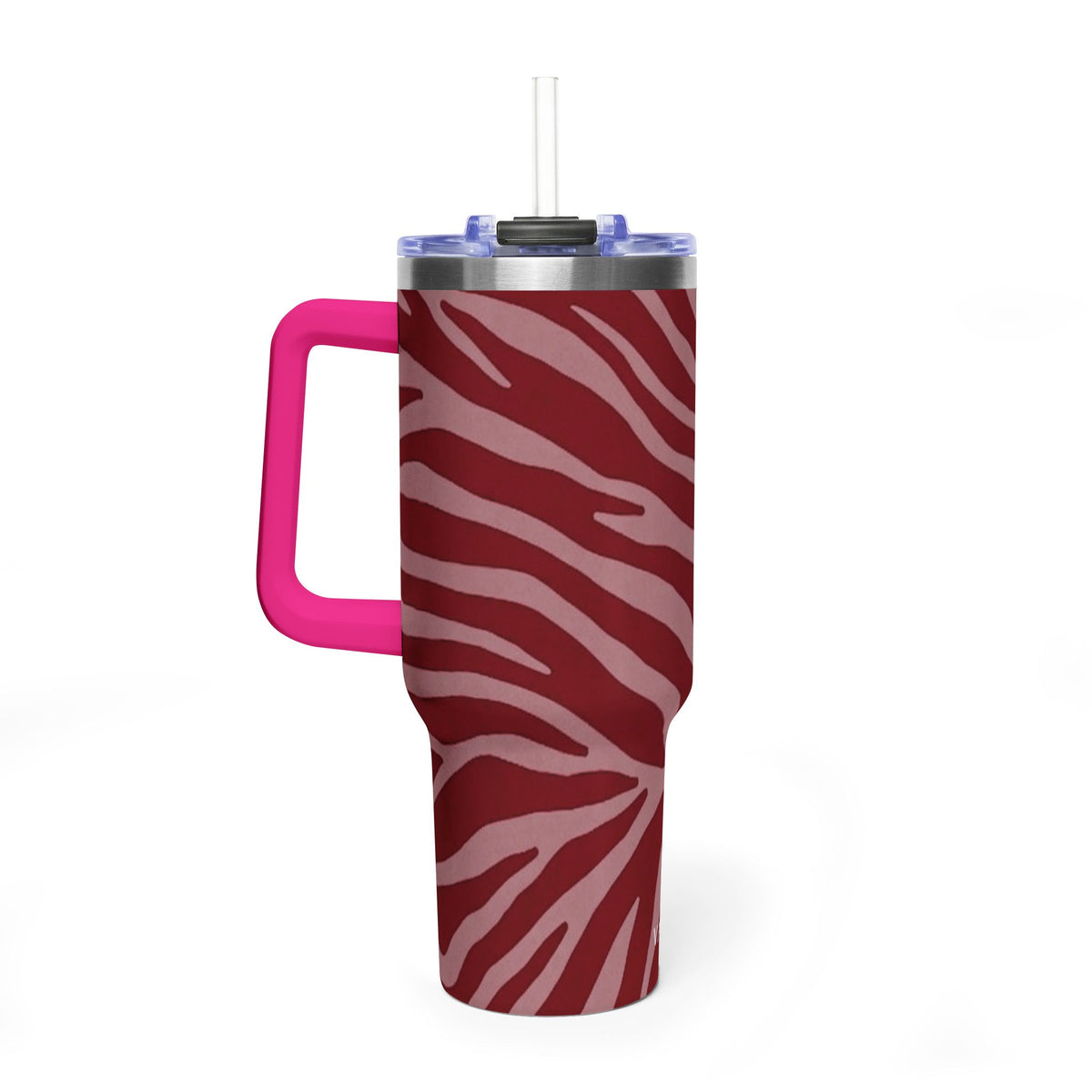 40oz Red Zebra Print Tumbler - Vacuum Insulated Travel Cup