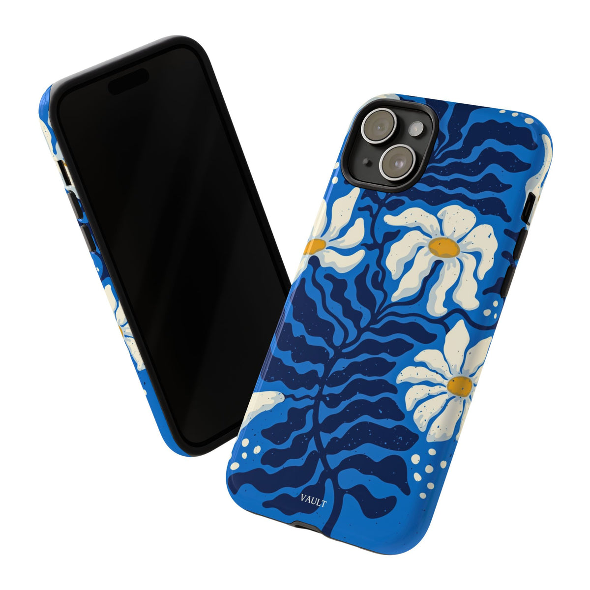Blue Daisy Tough Phone Case — Floral Protective Phone Cover