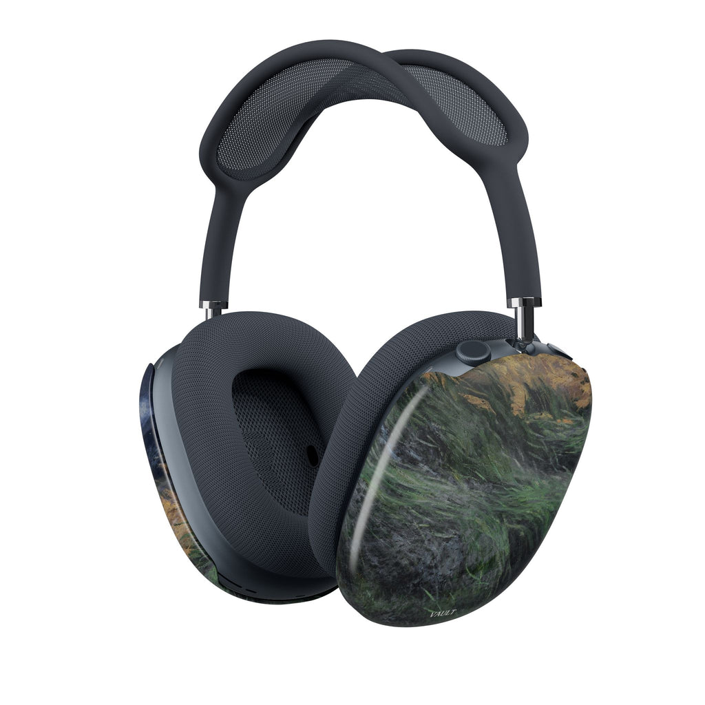 Abstract Landscape AirPod Max Case – Green & Navy Brushstroke Designer Ear Cup Skins