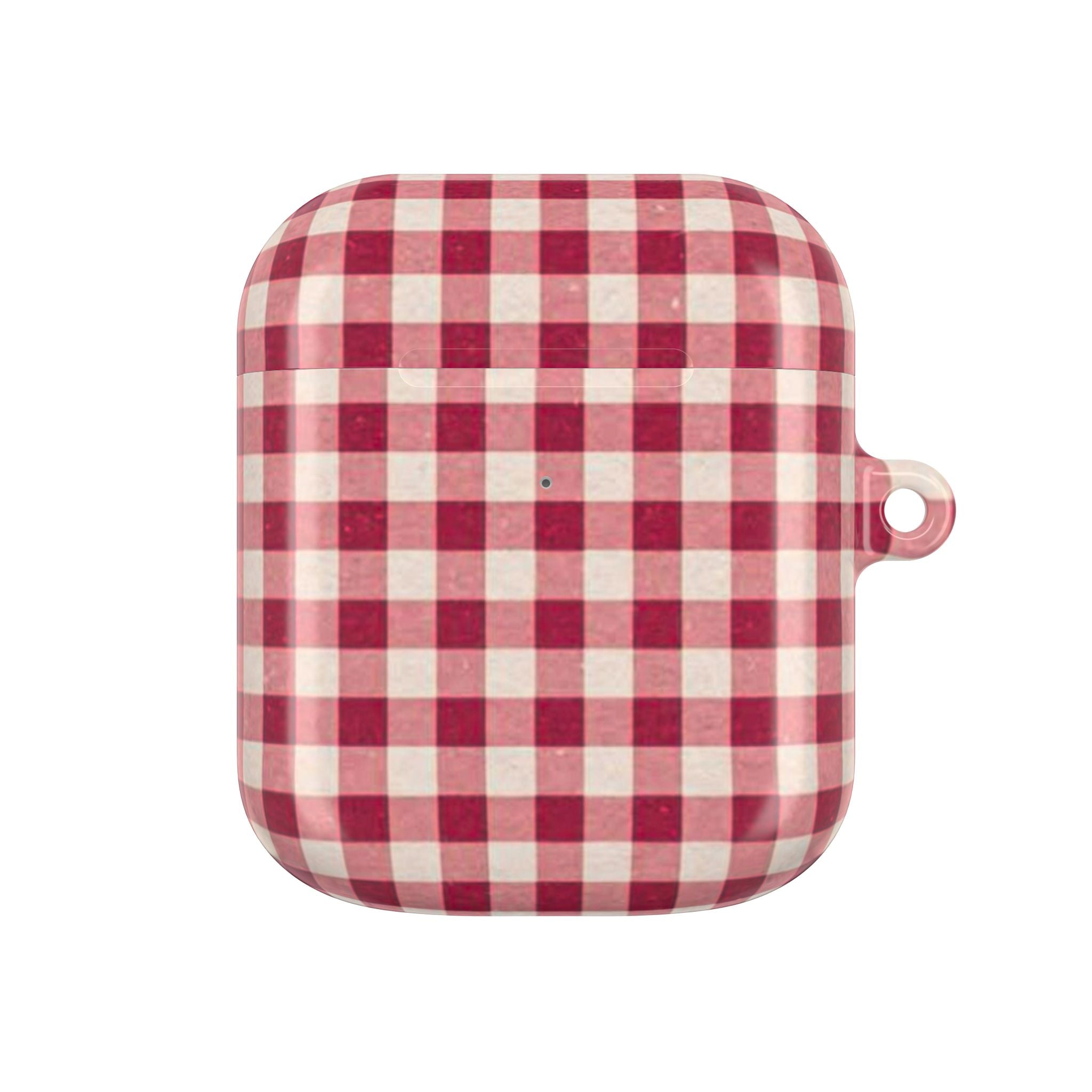 Plaid AirPod Case — Red Buffalo Check Protective Cover