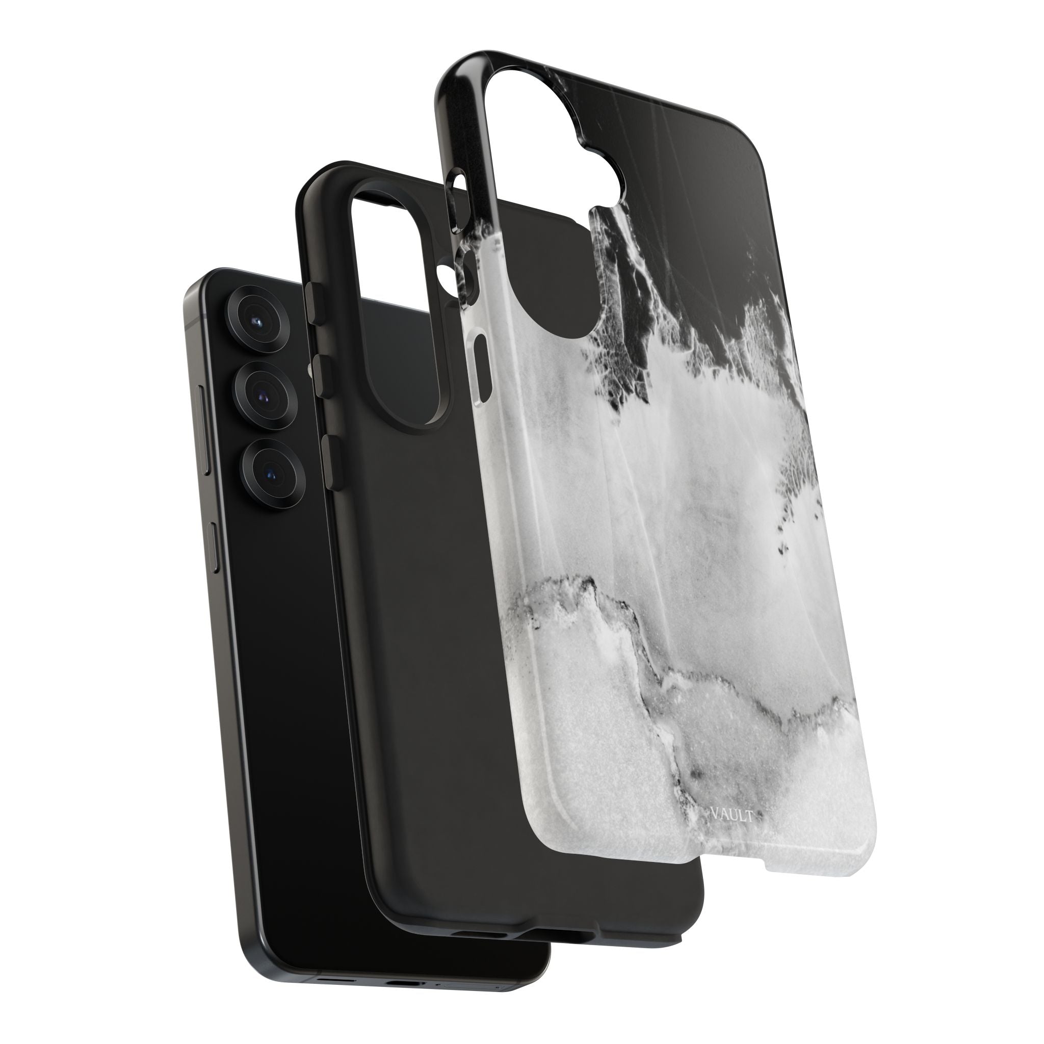 Marble Ink Tough Case — Black & White Abstract Phone Cover