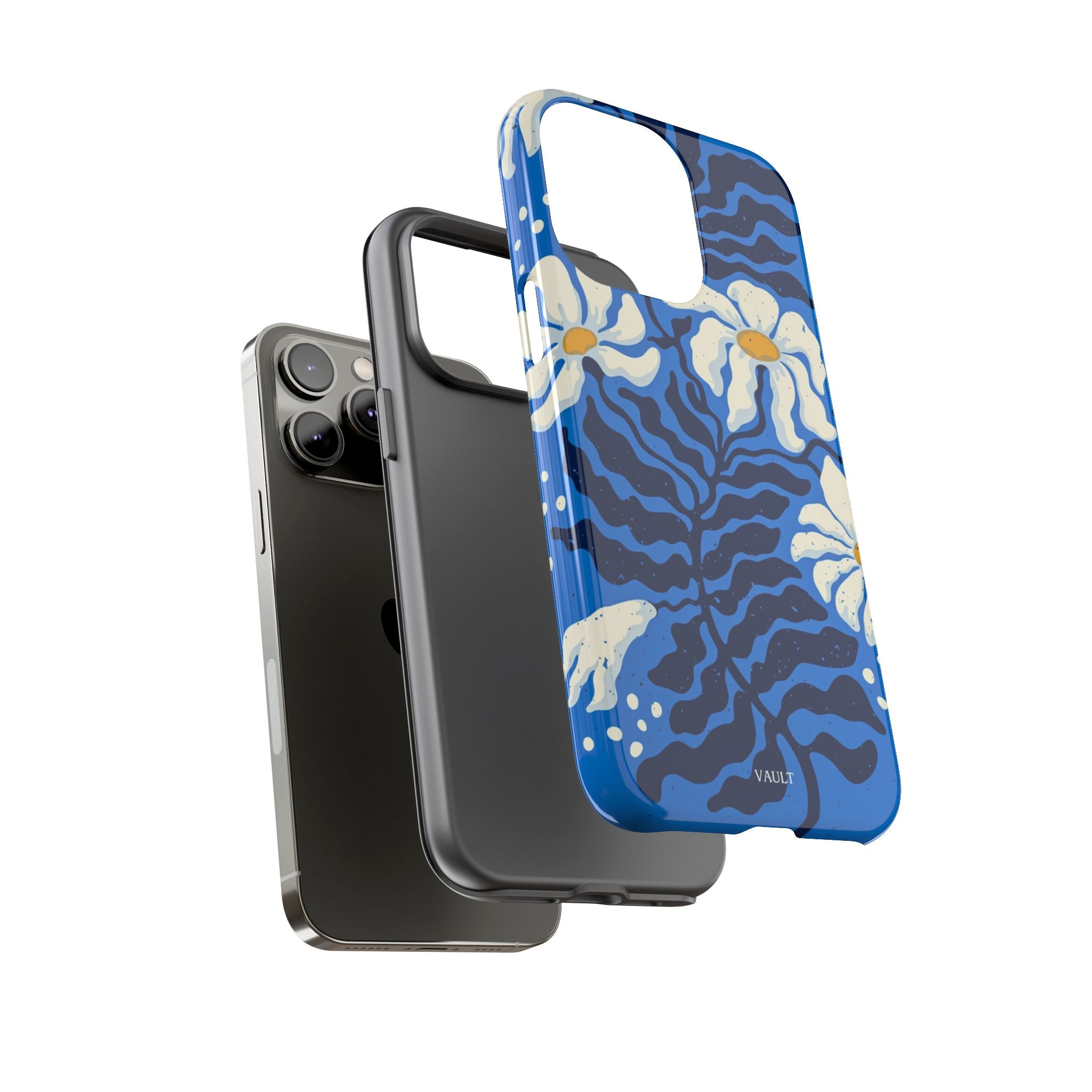 Blue Daisy Tough Phone Case — Floral Protective Phone Cover