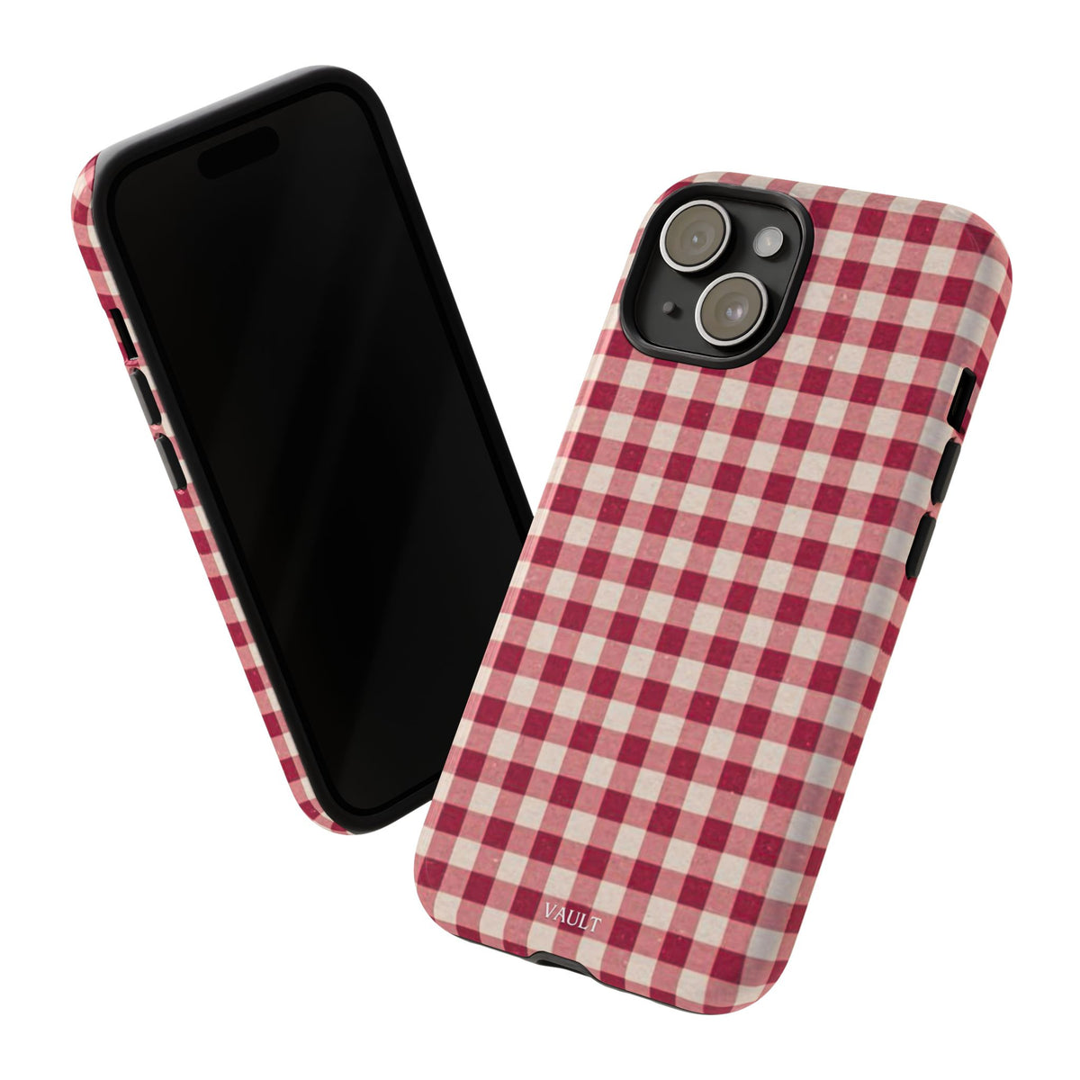 Gingham Phone Case — Red Plaid Tough Case