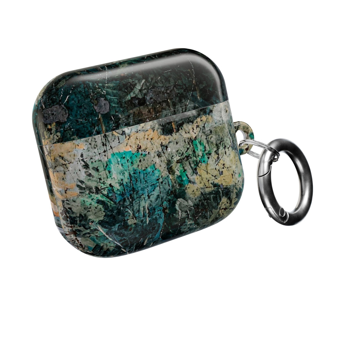 Marbled Forest AirPod Case — Green Teal Abstract Protective Cover