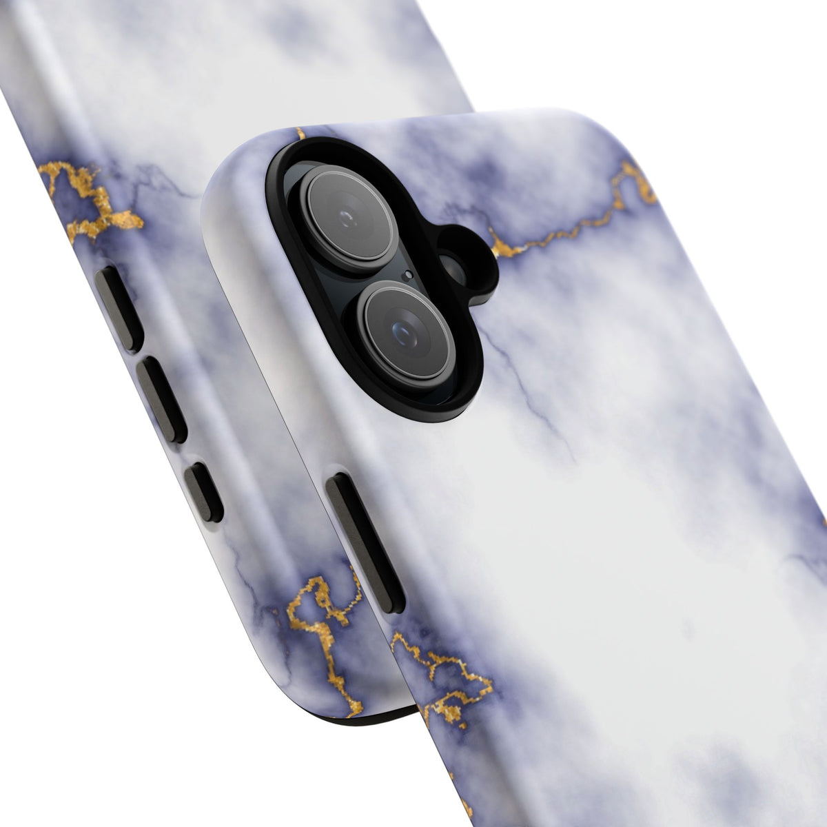 Purple Marble Tough Phone Case with Gold Veins