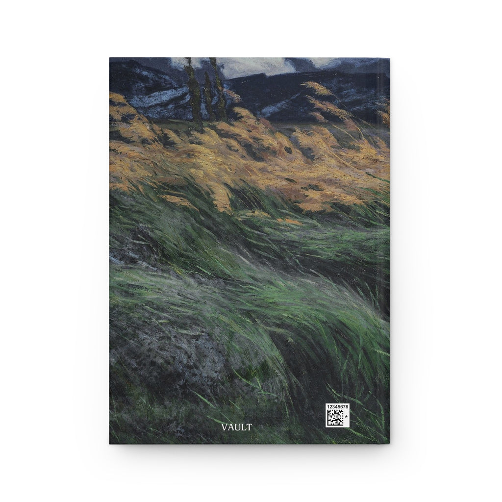 Hardcover Journal — Wind-Swept Meadow Art Notebook ("VAULT" Cover)