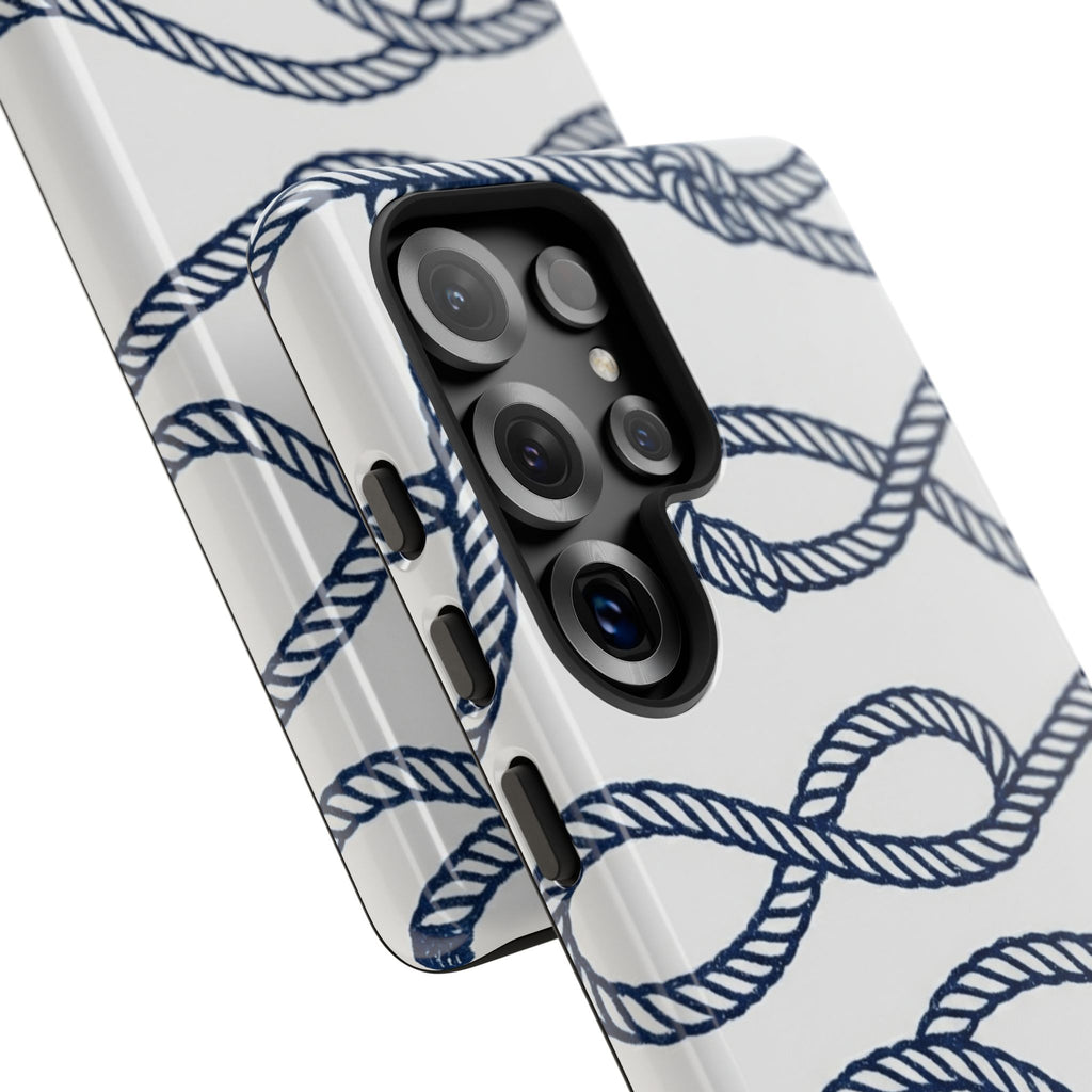 Nautical Rope Tough Case — Protective Phone Cover with Navy Knot Design