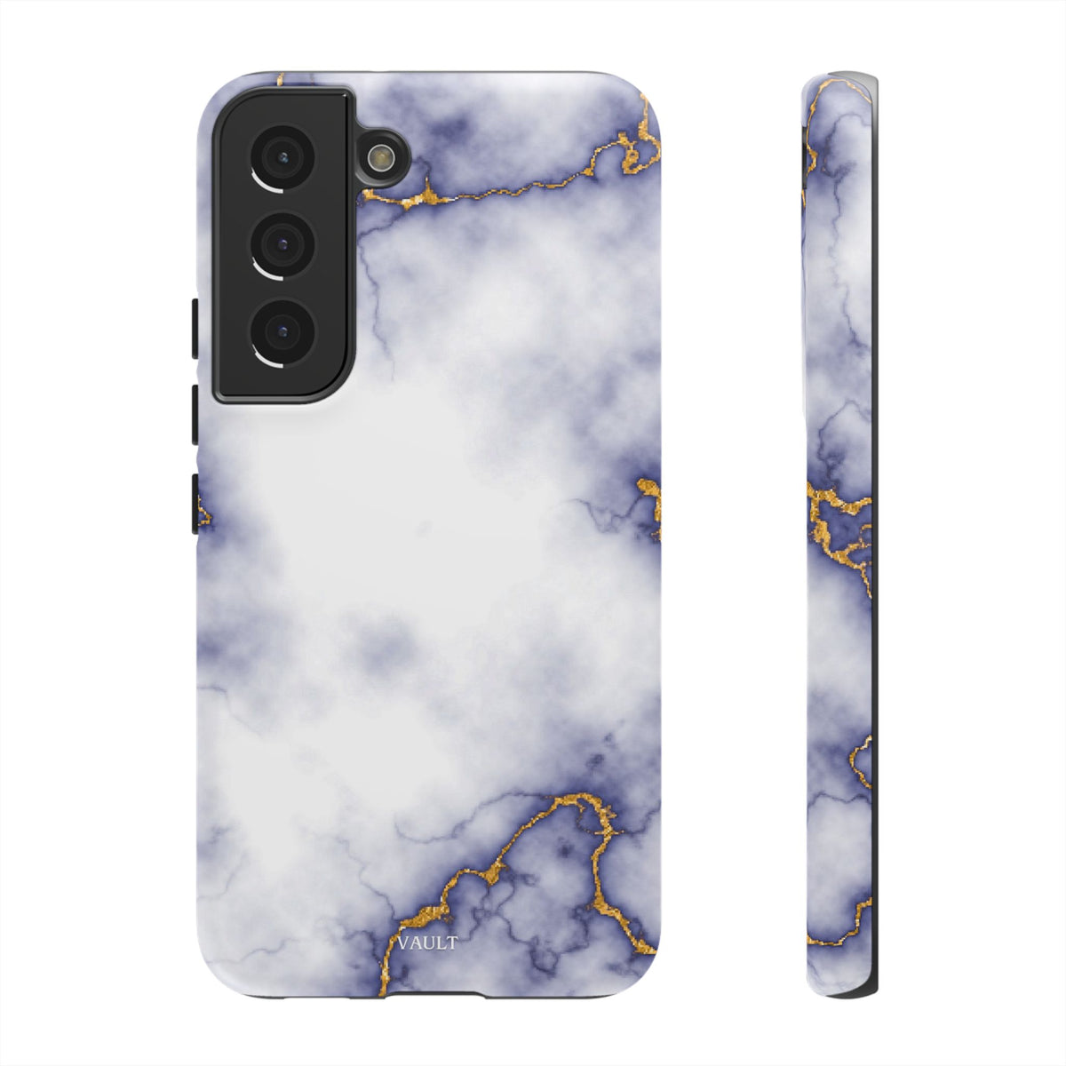 Purple Marble Tough Phone Case with Gold Veins