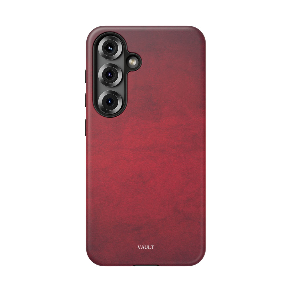 Red Leather Texture Phone Case Impact-Resistant Case