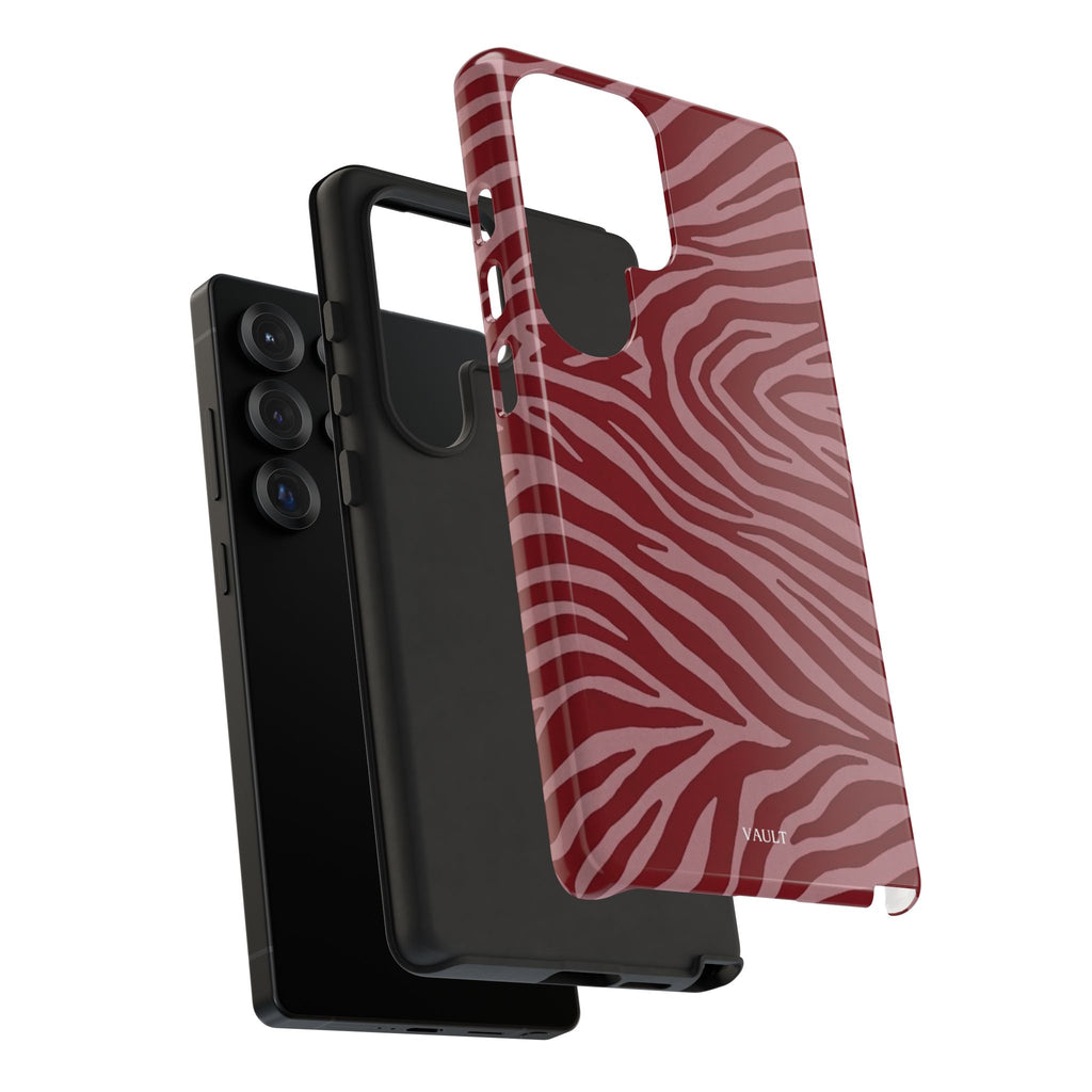 Red Zebra Print Tough Phone Case