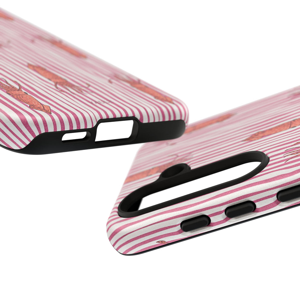 Squid Stripe Phone Case — Pink Nautical Sea Creature Pattern