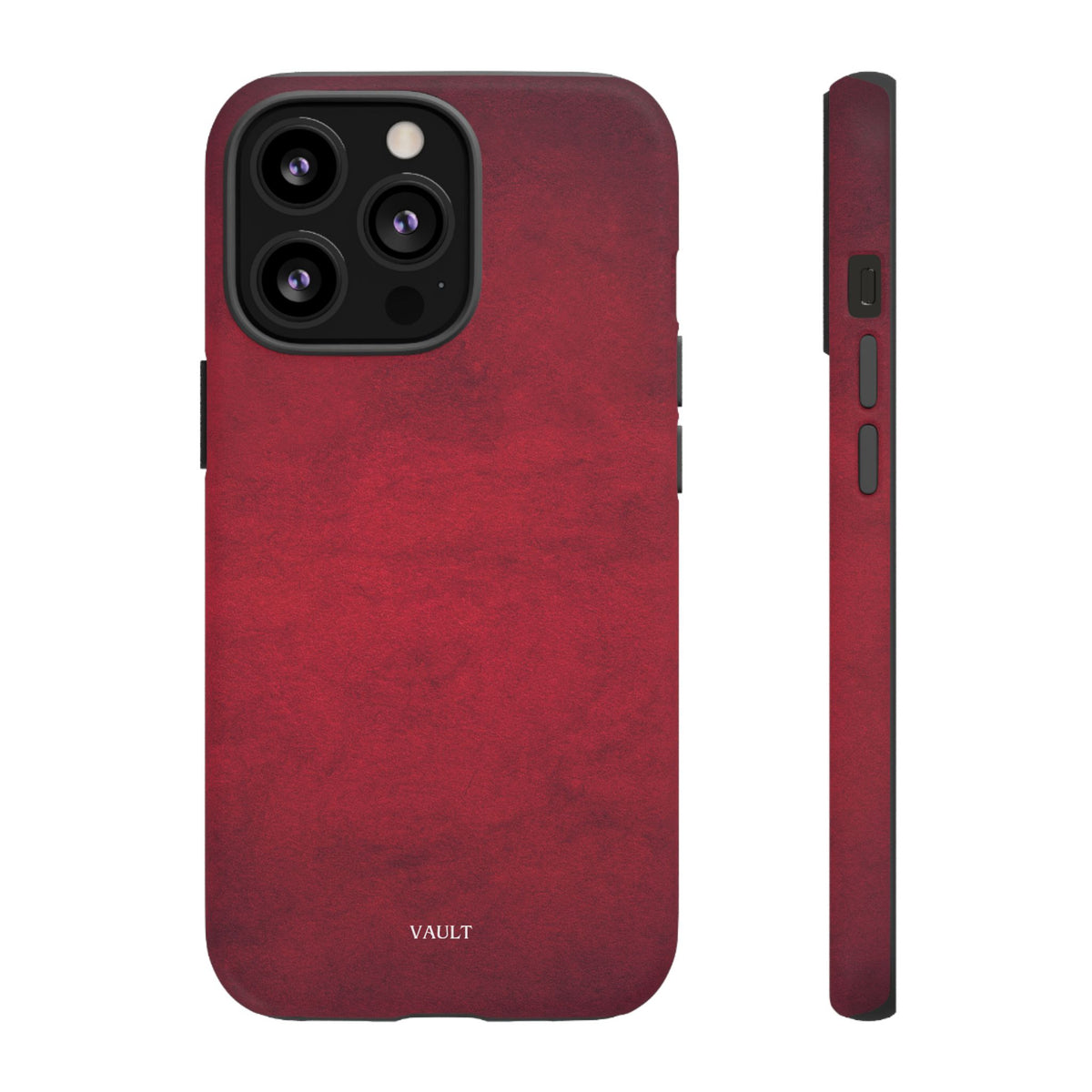 Red Leather Texture Phone Case Impact-Resistant Case
