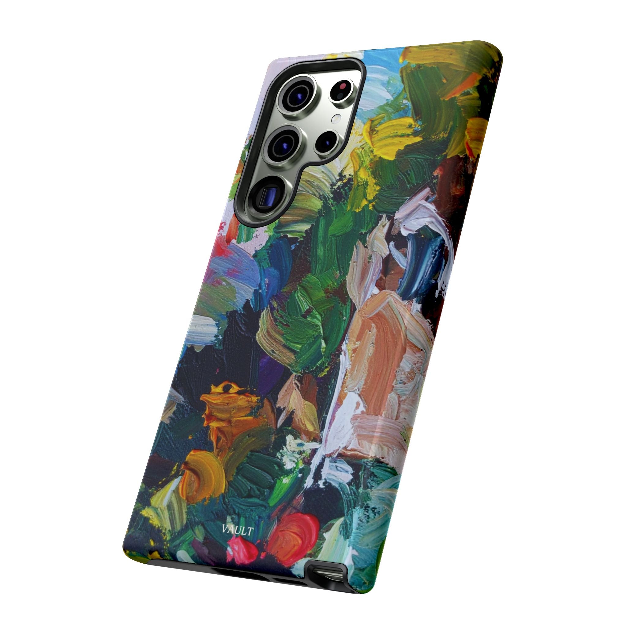 Abstract Paint Brushstroke Phone Case — Colorful Artistic Tough Case