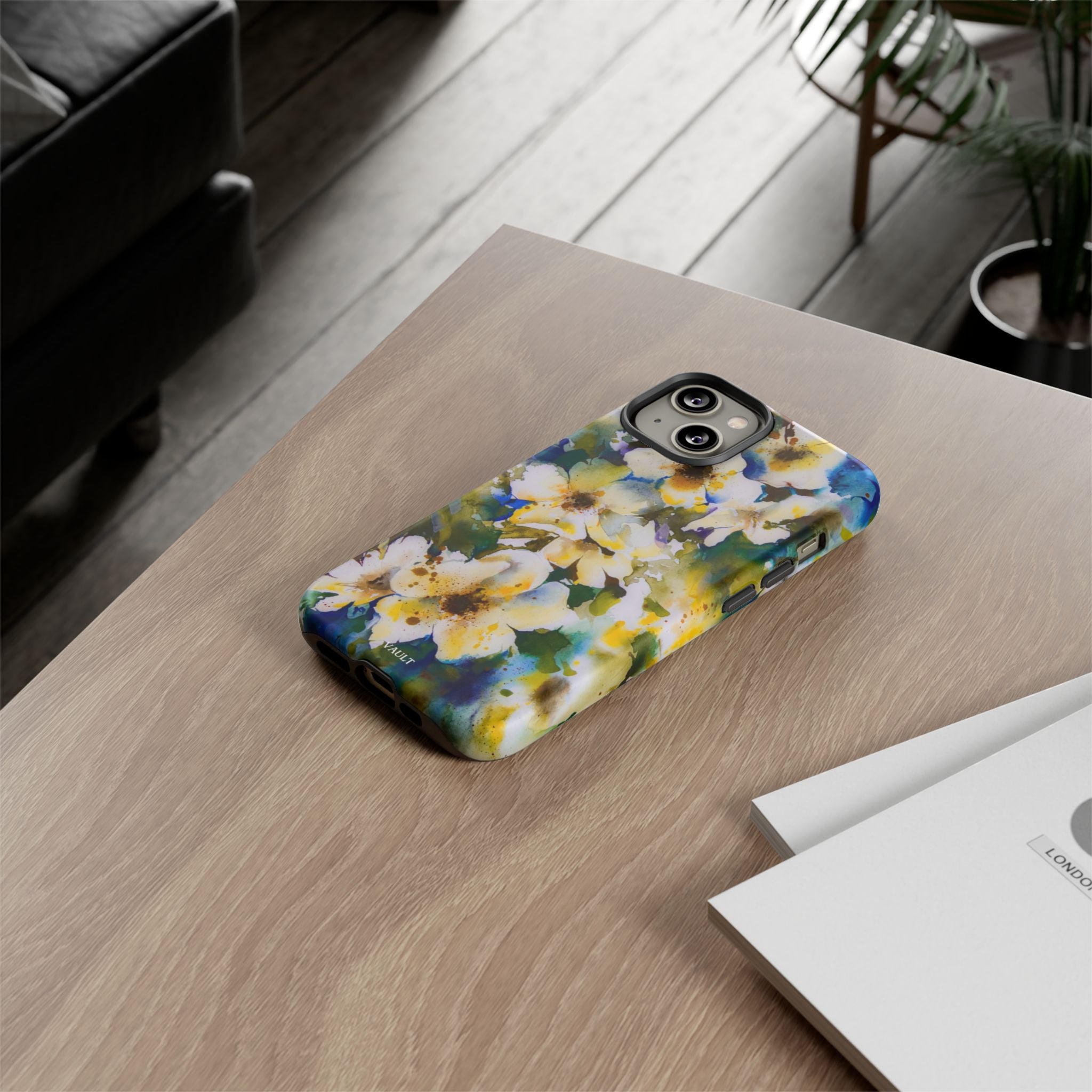 Floral Watercolor Tough Case – Yellow White Blossom Phone Cover