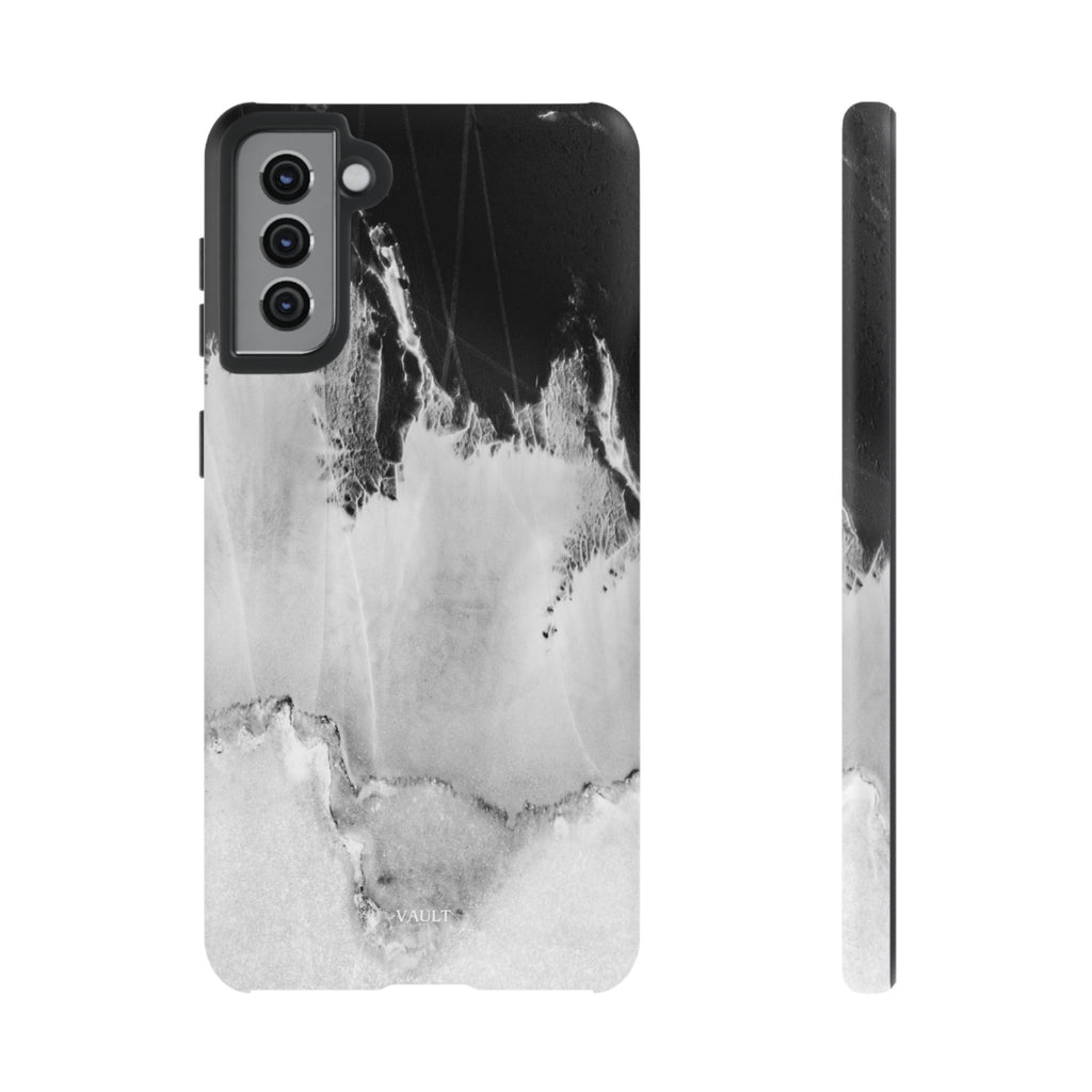Marble Ink Tough Case — Black & White Abstract Phone Cover