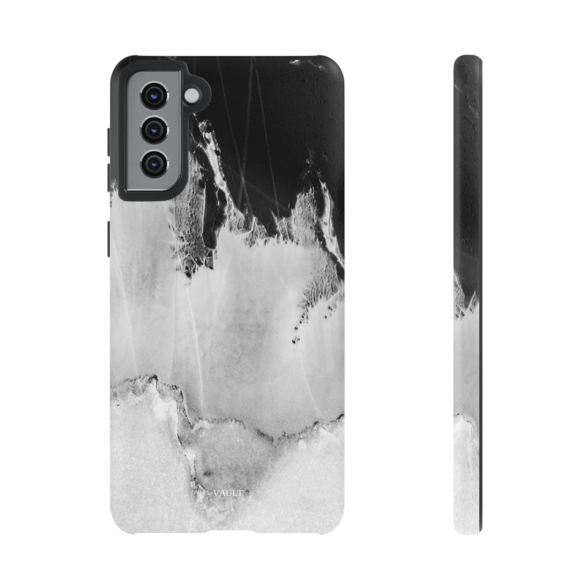 Marble Ink Tough Case — Black & White Abstract Phone Cover