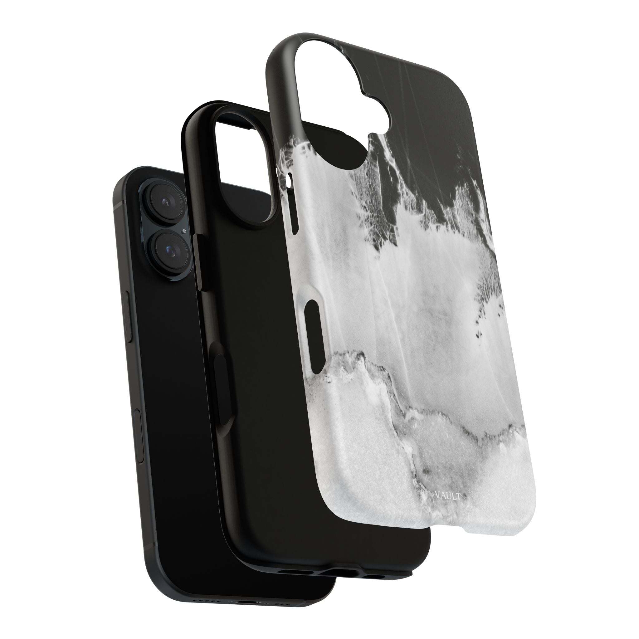 Marble Ink Tough Case — Black & White Abstract Phone Cover