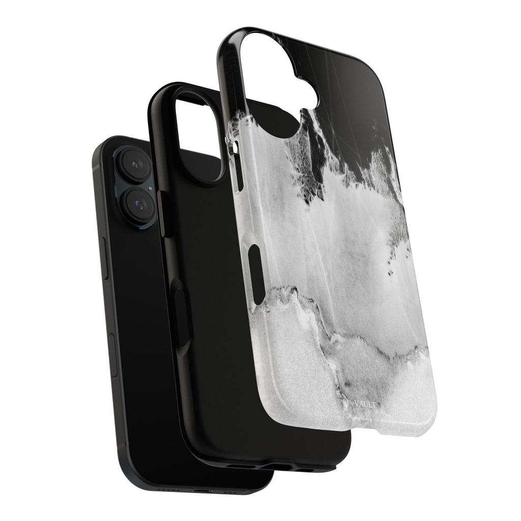 Marble Ink Tough Case — Black & White Abstract Phone Cover