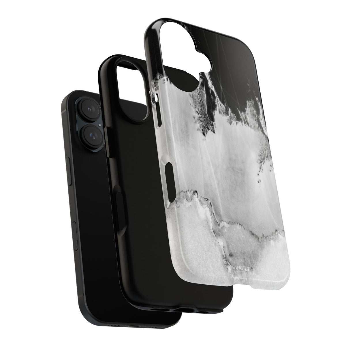 Marble Ink Tough Case — Black & White Abstract Phone Cover
