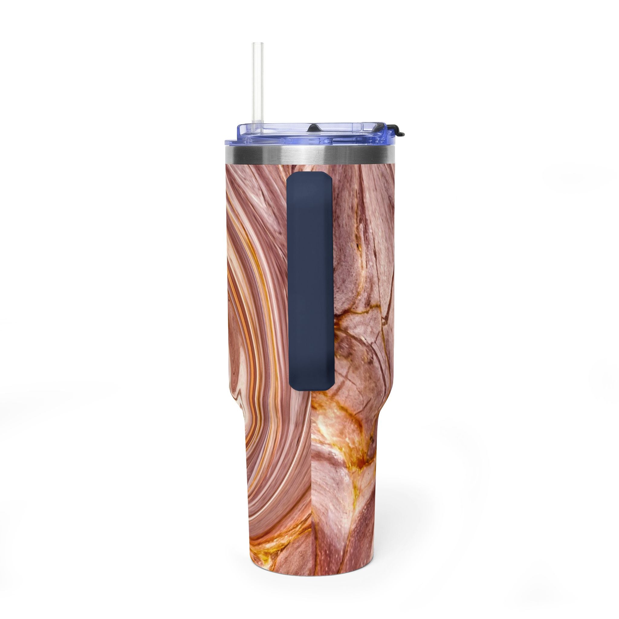 40oz Marble Swirl Thermal Tumbler - Insulated Travel Mug