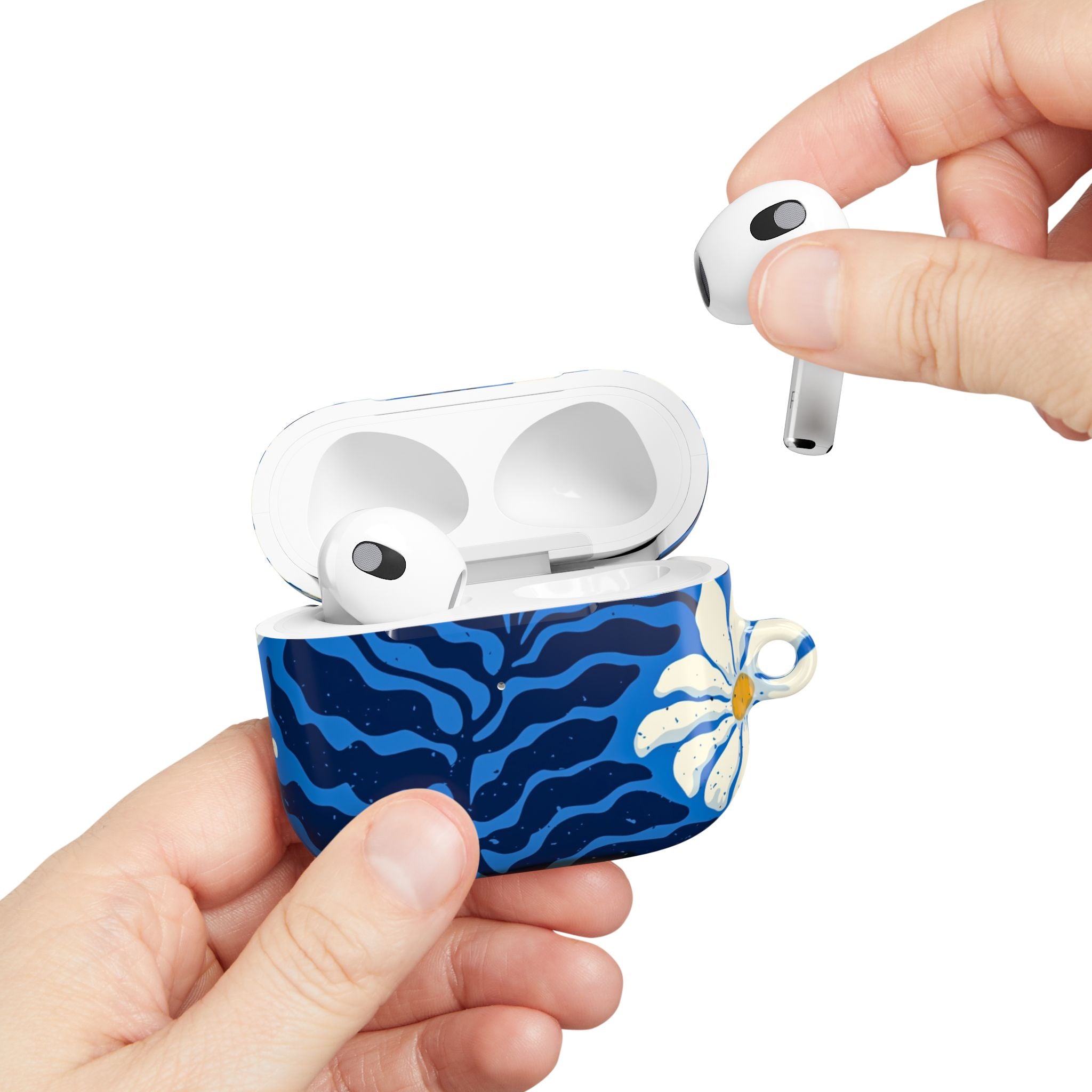 Blue Floral Daisy AirPod Case
