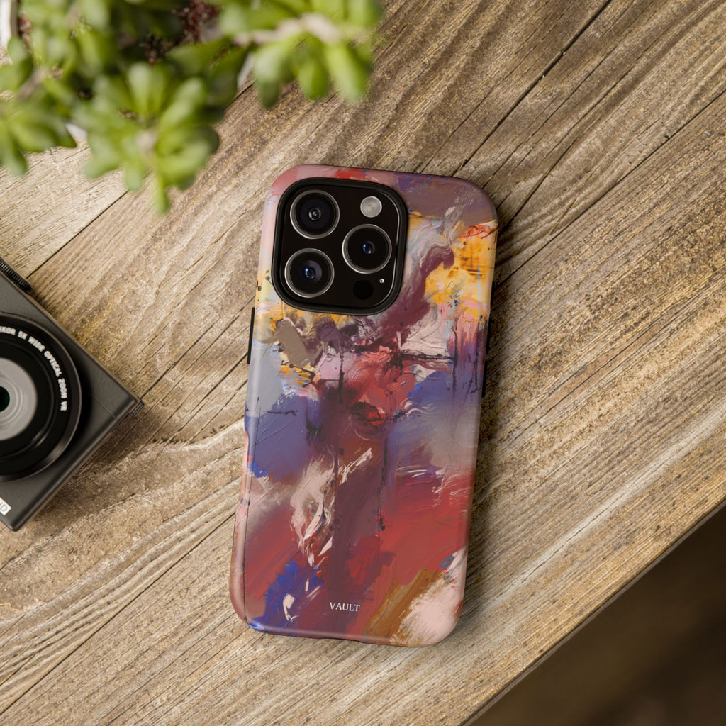 Abstract Brushstroke Tough Phone Case — Colorful Protective iPhone Cover